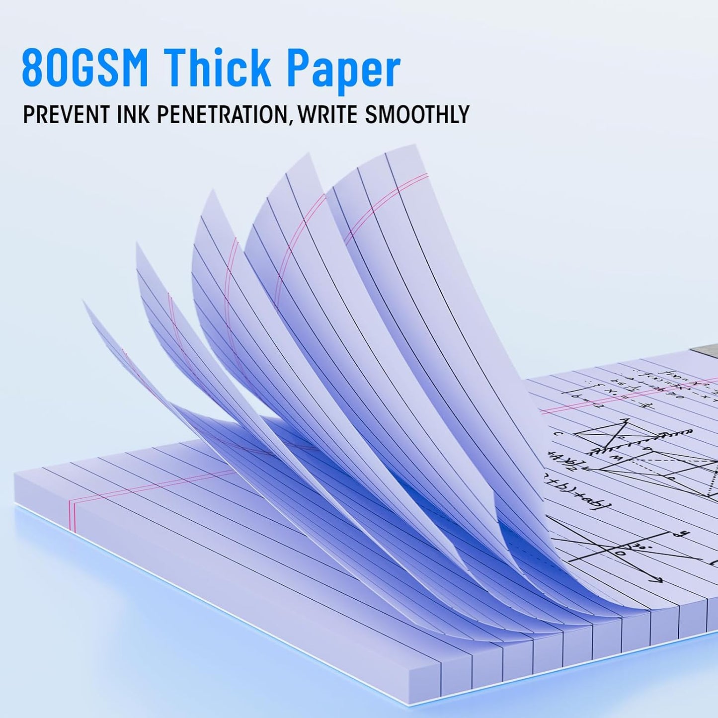 3pcs Legal Pads 8.5 x 11, Notepads 8.5 x 11 Inch, Color Note Pads Clear Print Writing Pads of Paper, Memo Pads , Perforate Legal Notepads Paper , Wide Ruled Lined with Sturdy Back,30 Sheets/Pack