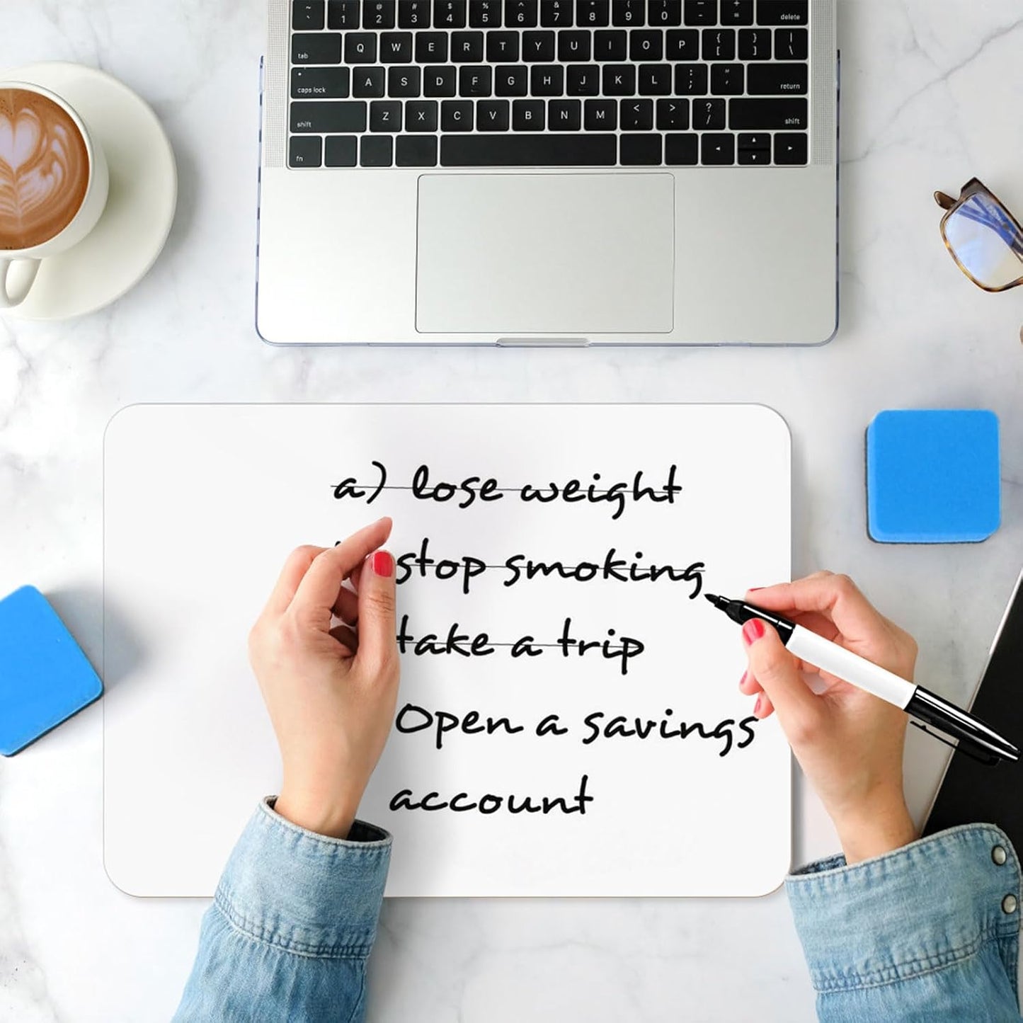 Dry Erase LapBoards, PANDRI 16 Pack Double Sided 12.5 x 9 Inch Whiteboards with 16 Erasers and 16 Markers, Dry Erase Boards for Students Classroom Teacher Supplies