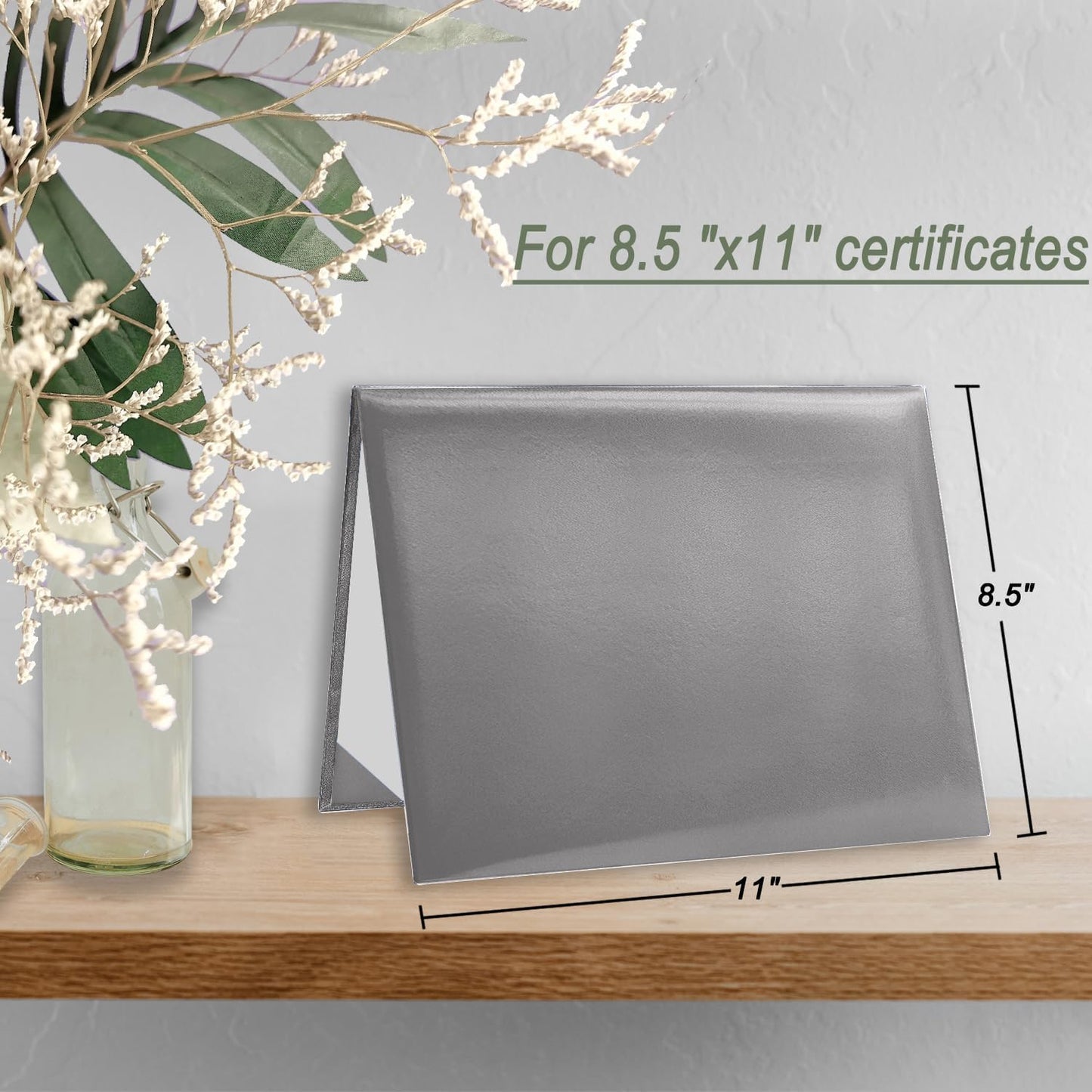 Certificate Holders 8.5"x11" Graduation Diploma Cover Document Leather Folders,Grey-20 Pack