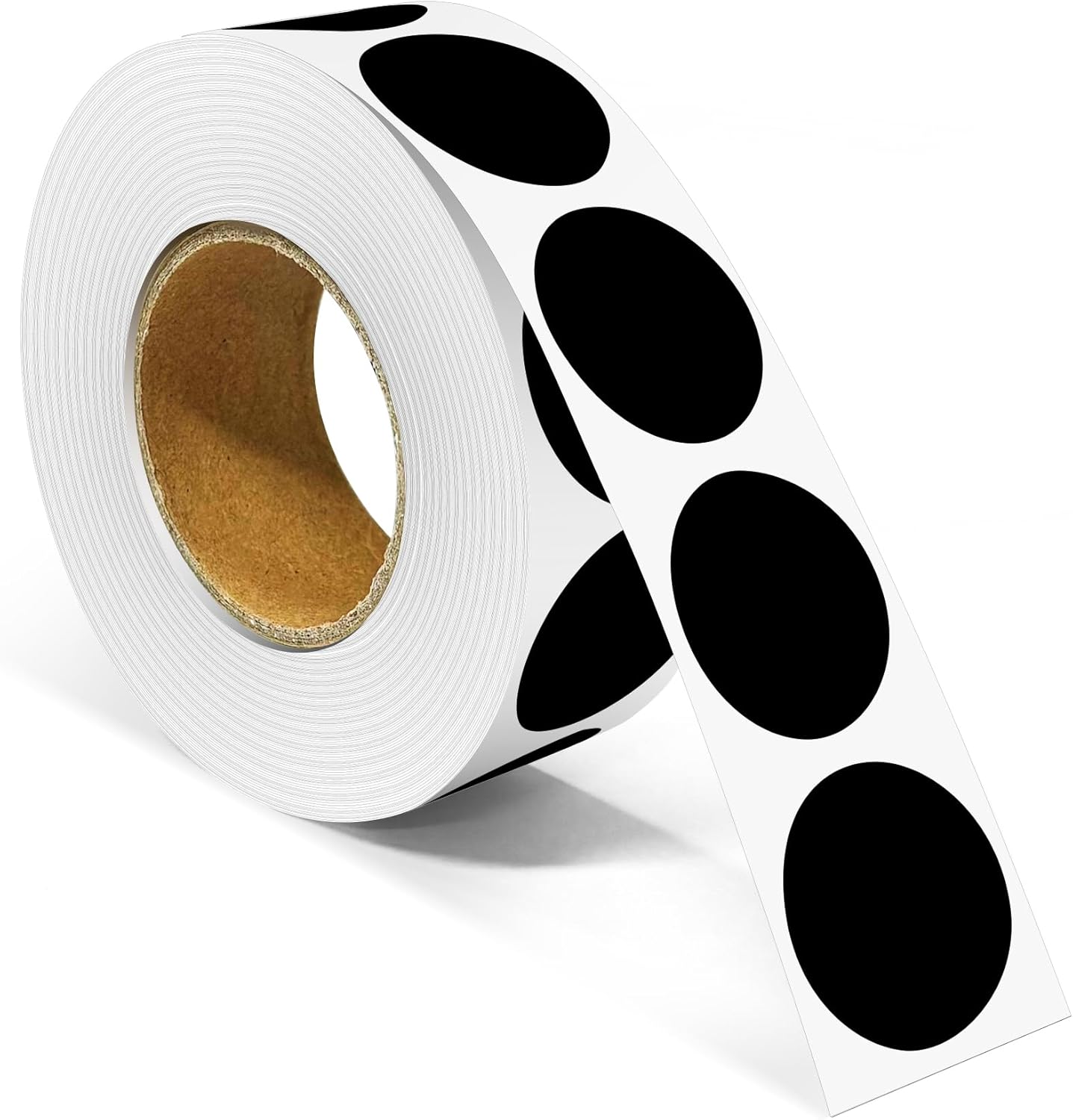 1 Inch Round Color Coding Labels, 1000 PCS Per Roll Black Color Coded Dot Stickers, Round Color Dot Labels for Organizing, Filing, and Storage