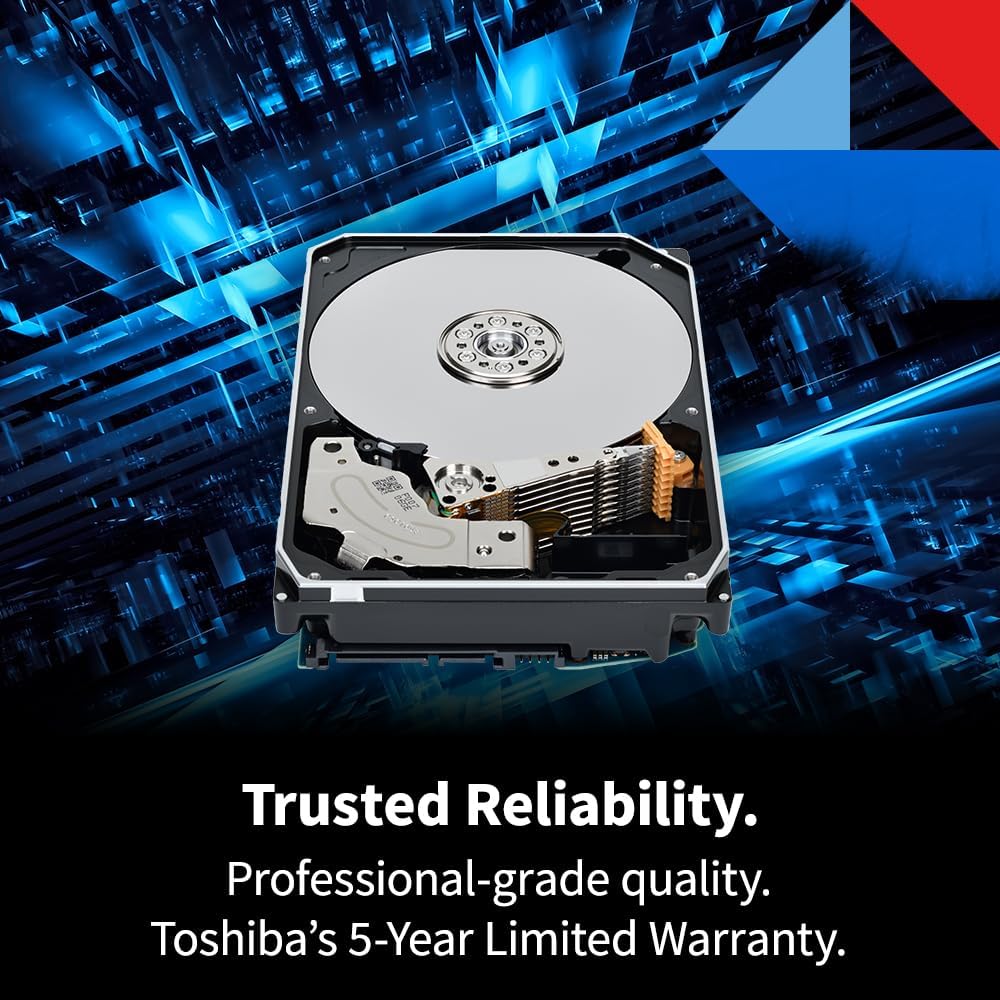 Toshiba X300 PRO 8TB High Workload Performance for Creative Professionals 3.5-Inch Internal Hard Drive – Up to 300 TB/Year Workload Rate CMR SATA 6 GB/s 7200 RPM 512 MB Cache - HDWR780XZSTB