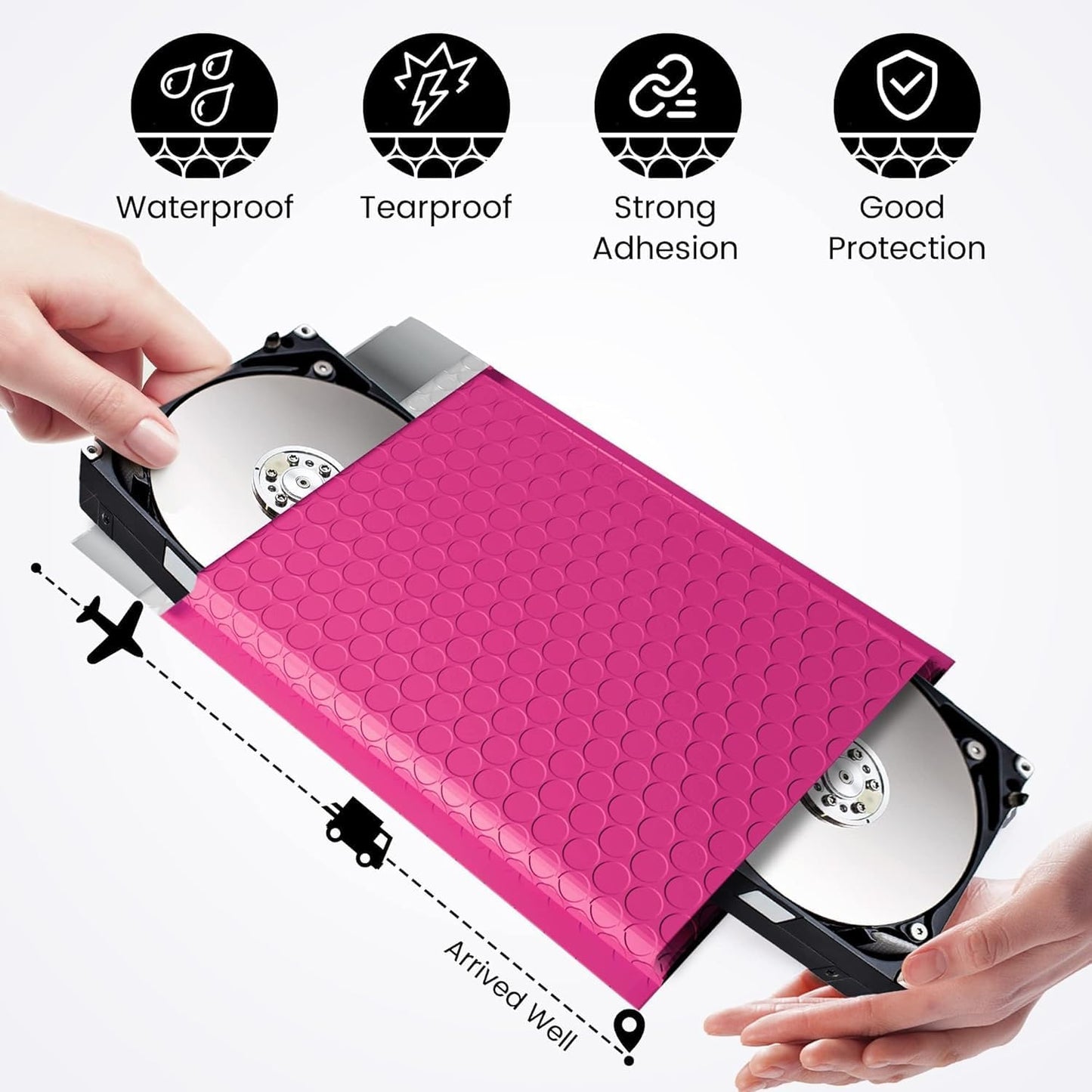 Fuxury Bubble Mailers 6x10" Pink Padded Envelopes 9600Pack Strong Adhesion Thick Padded Mailers for Small Business Mailing Small Items,Jewelry,Makeup