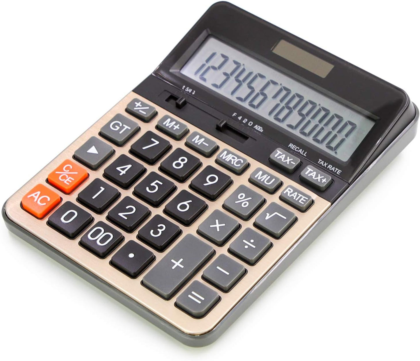 OFFIDIX Desktop Calculator with Large 12 Digit LCD Display, Solar Battery Dual Power, Perfect for Office, Home, School