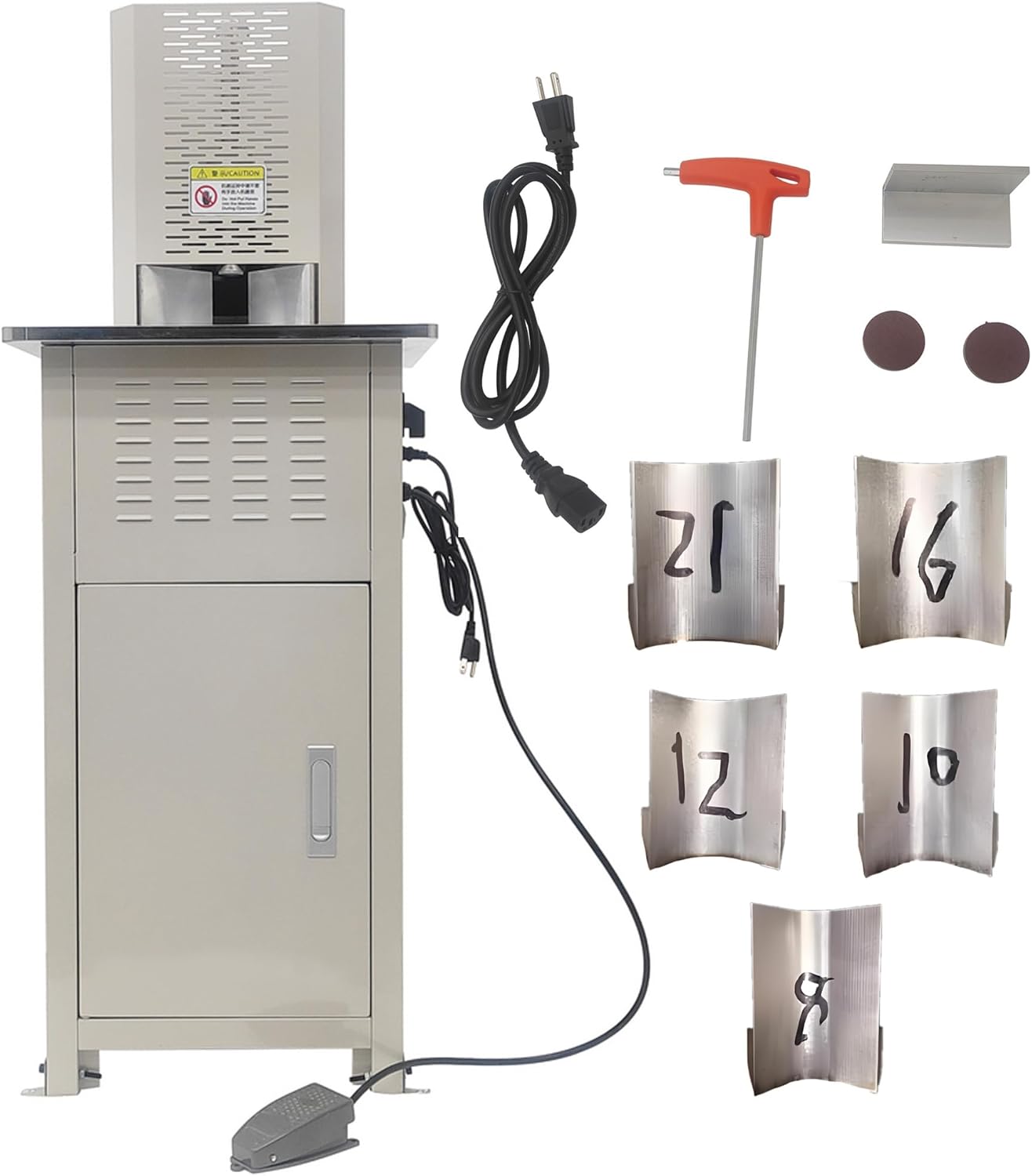 Electric Round Corner Cutter Machine with 5 Blades (8/10/12/16/21mm Radius) Foot Pedal Operation Safety Guard Heavy Duty Paper Corner Rounder for Paper Cardstock Leather Plastic