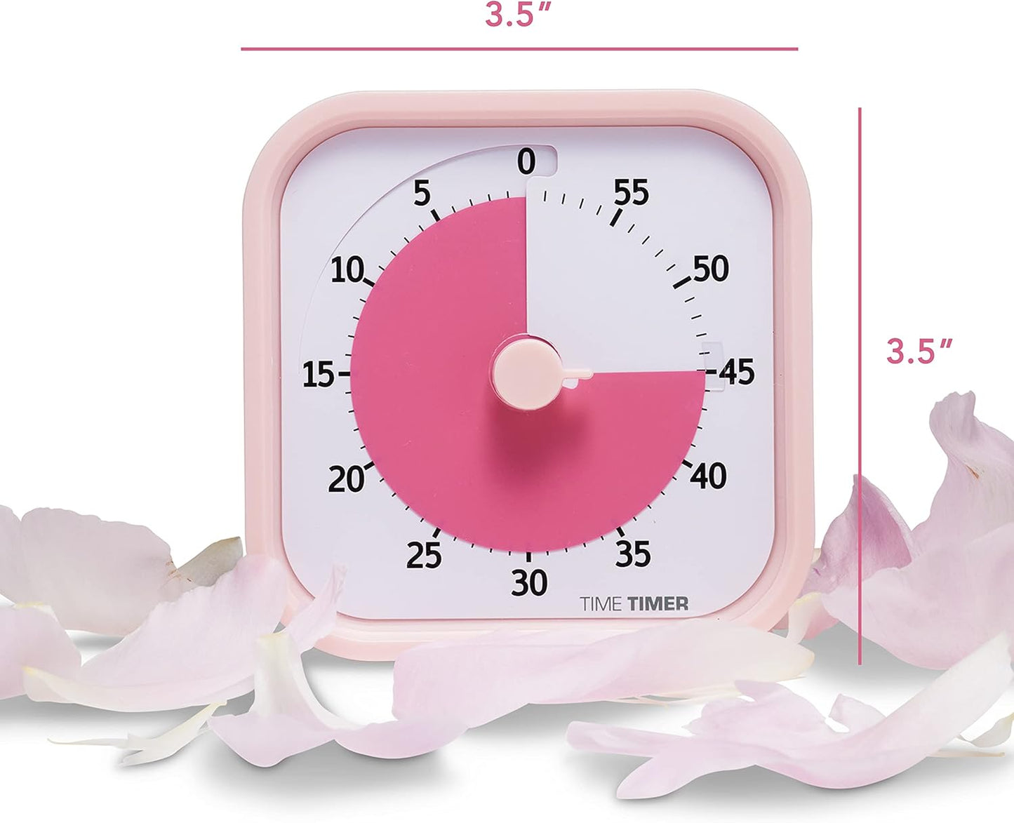 TIME TIMER Home MOD - 60 Minute Kids Visual Timer Home Edition - for Homeschool Supplies Study Tool, Timer for Kids Desk, Office Desk and Meetings with Silent Operation (Peony Pink)
