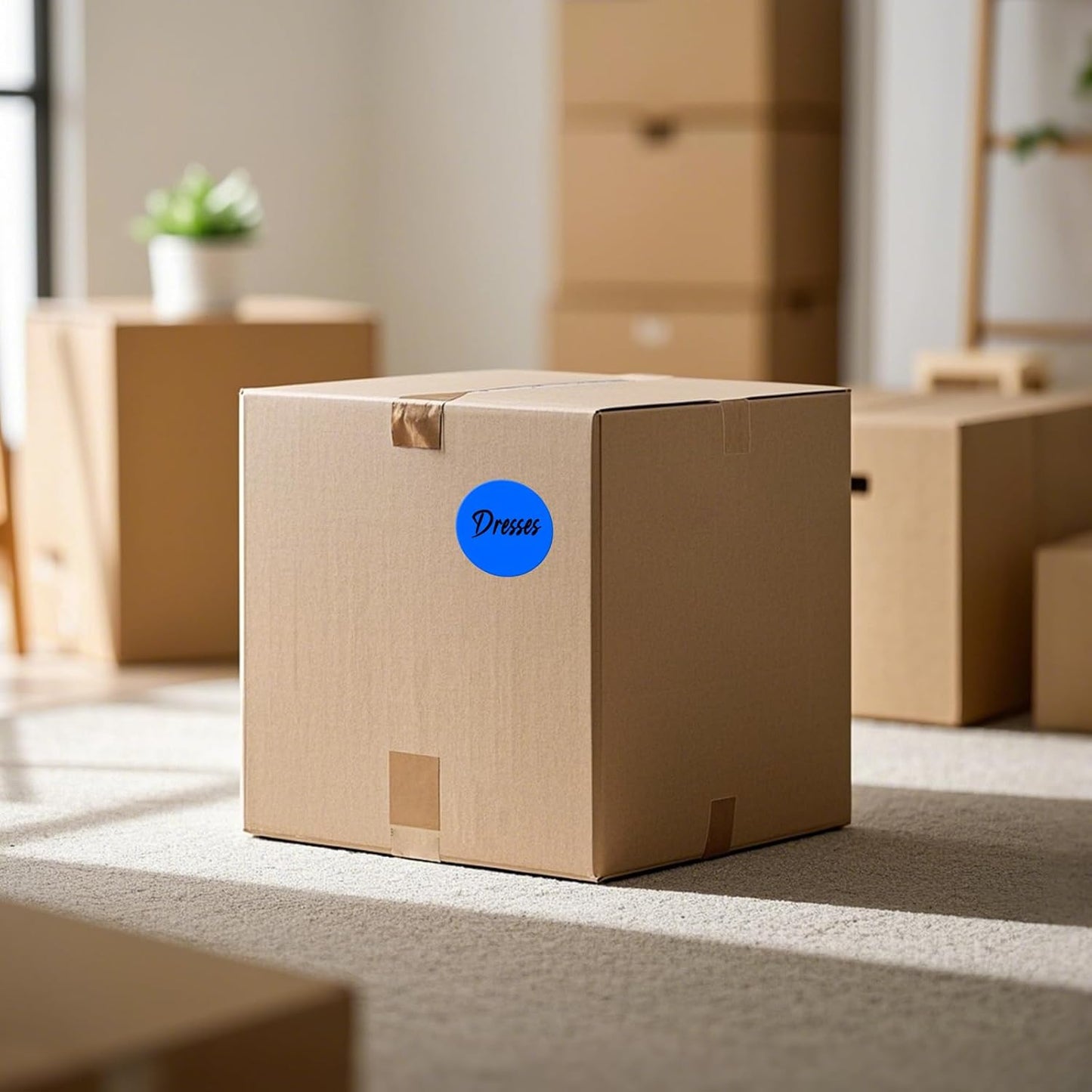 500 PCS Colored Dot Stickers 3 Inch Vinyl Blue Circle Labels Removable Waterproof Color Coding Round Floor Sticker for Inventory School Marking Organization