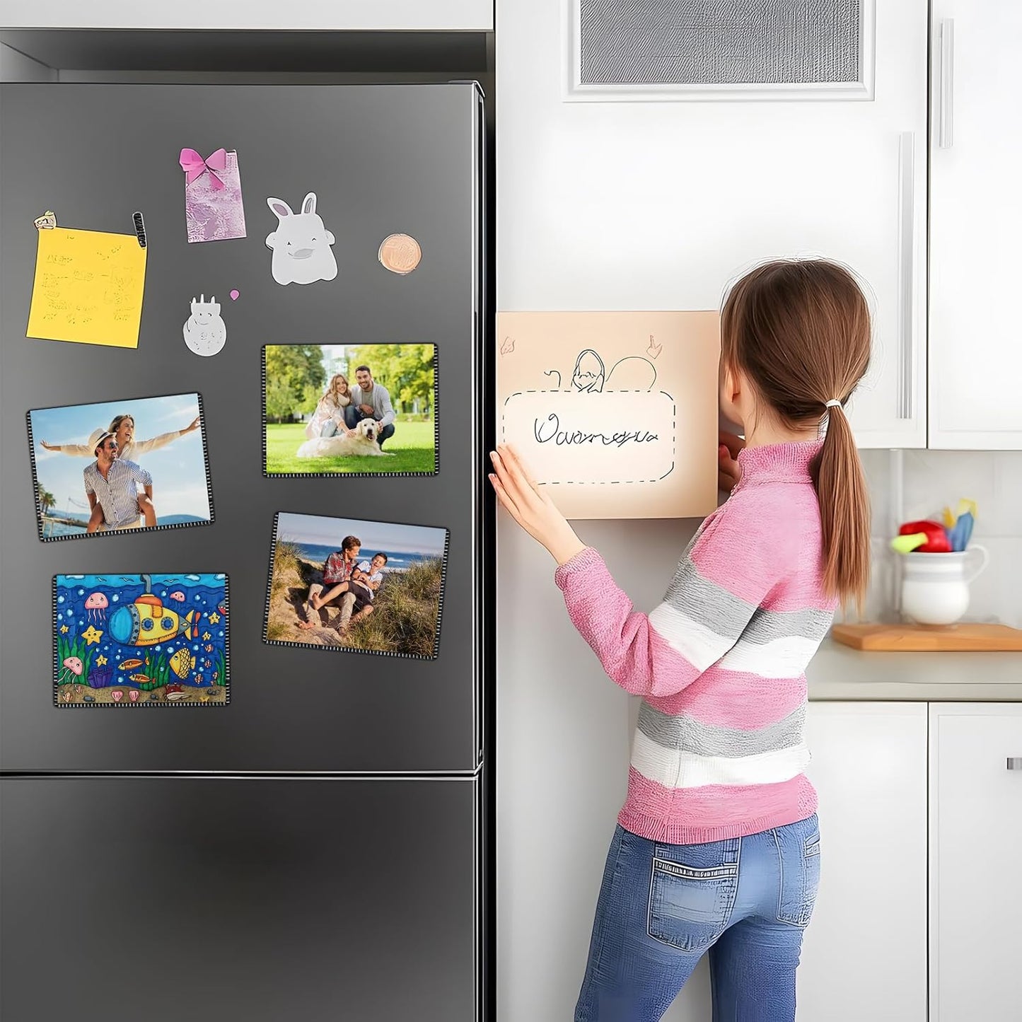 Magnetic Photo Frame 6x8 For Refrigerator,Picture Sleeve Magnet Holders 6 PCS