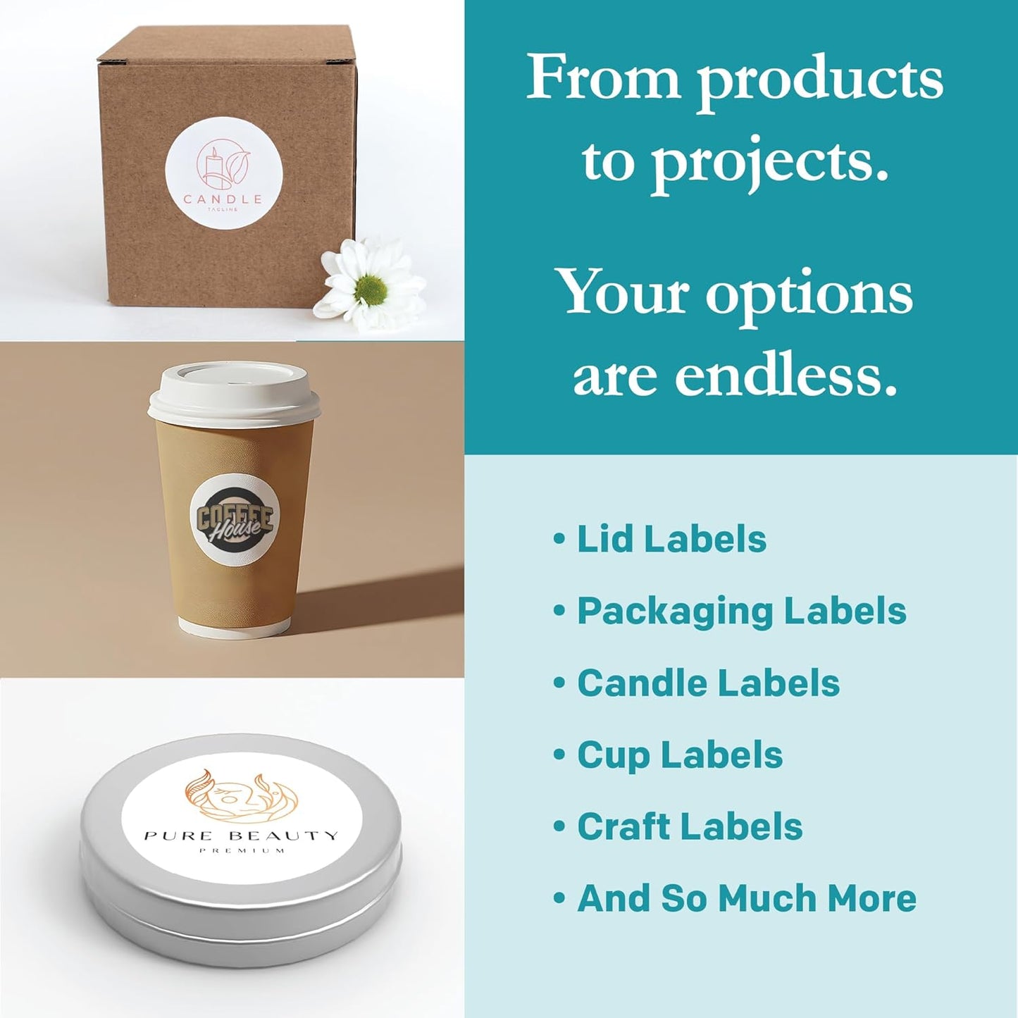 Premium Label Supply White Sticker Round Labels – 2" Circle – Laser/Inkjet Compatible – (20 per Sheet), 500 Sheets – 10,000 Total Adhesive Labels