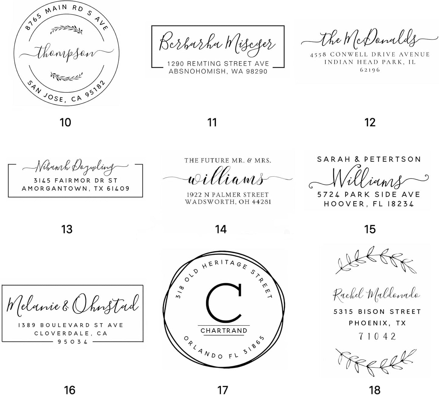 LOMENTICSCustom Self Inking Return Address Stamp, Make Return Addressing Easy - Up to 18 Designs - 15 Color Choices