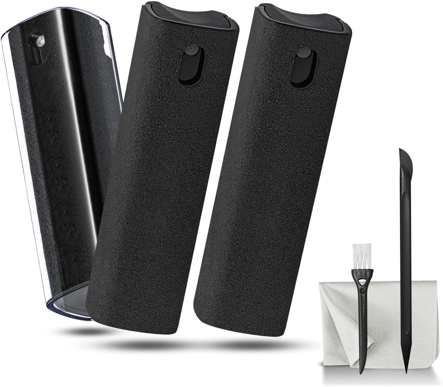 walrfid 3 Pack Screen Cleaner, Car Screen Cleaner Spray and Wipe, Computer Laptop Cleaning Kit for Electronic iPad, iPhone, Cellphone, Monitor, MacBook, Car Display, Tablet, TV Flat Screens, Black