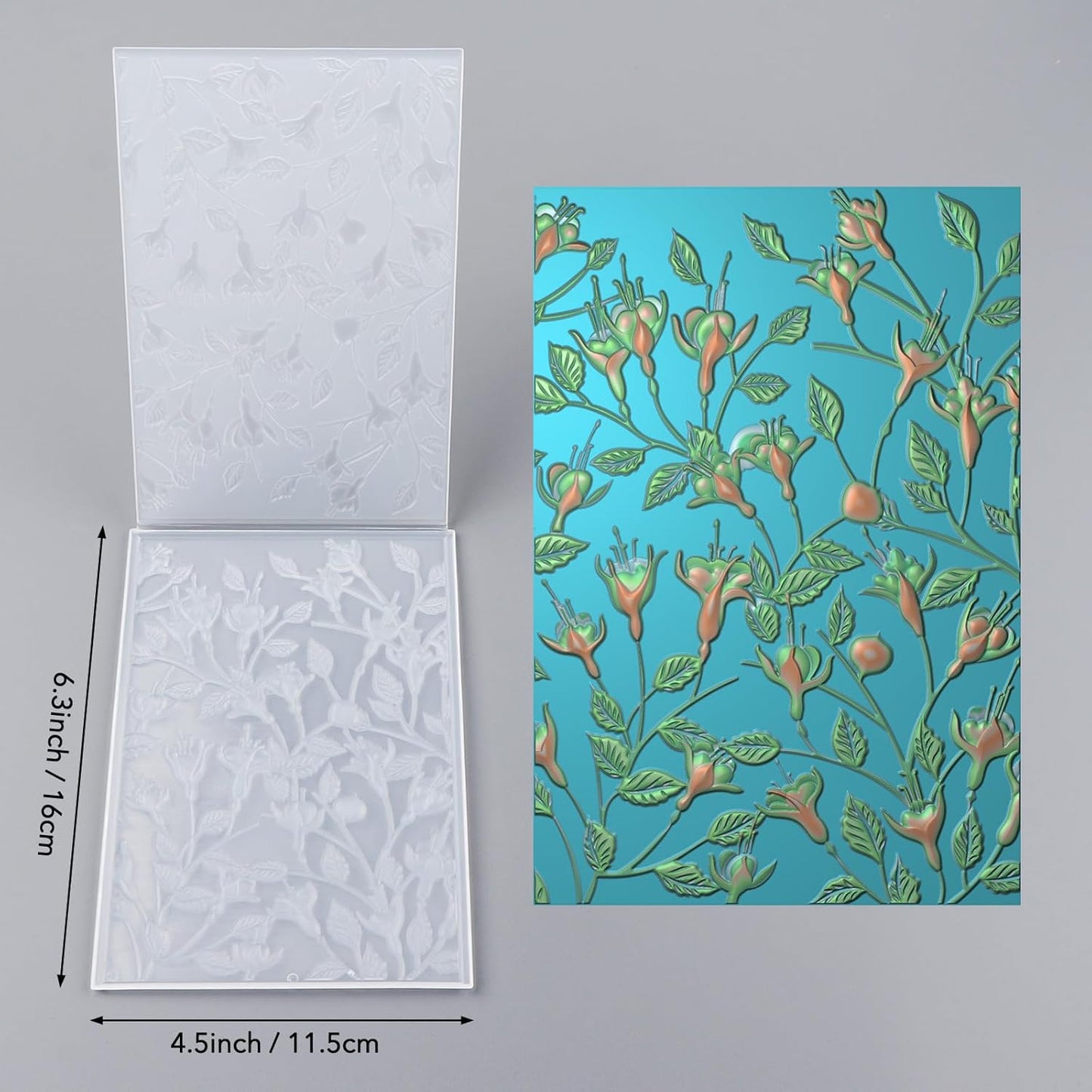 BAOFALI 3D Morning Glory Plastic Embossing Folders for DIY Scrapbooking Photo Album Card Paper Craft Decoration for Card Making,Embossing Template Paper Card Embossing Stencil 6.3" L x 4.5" W.