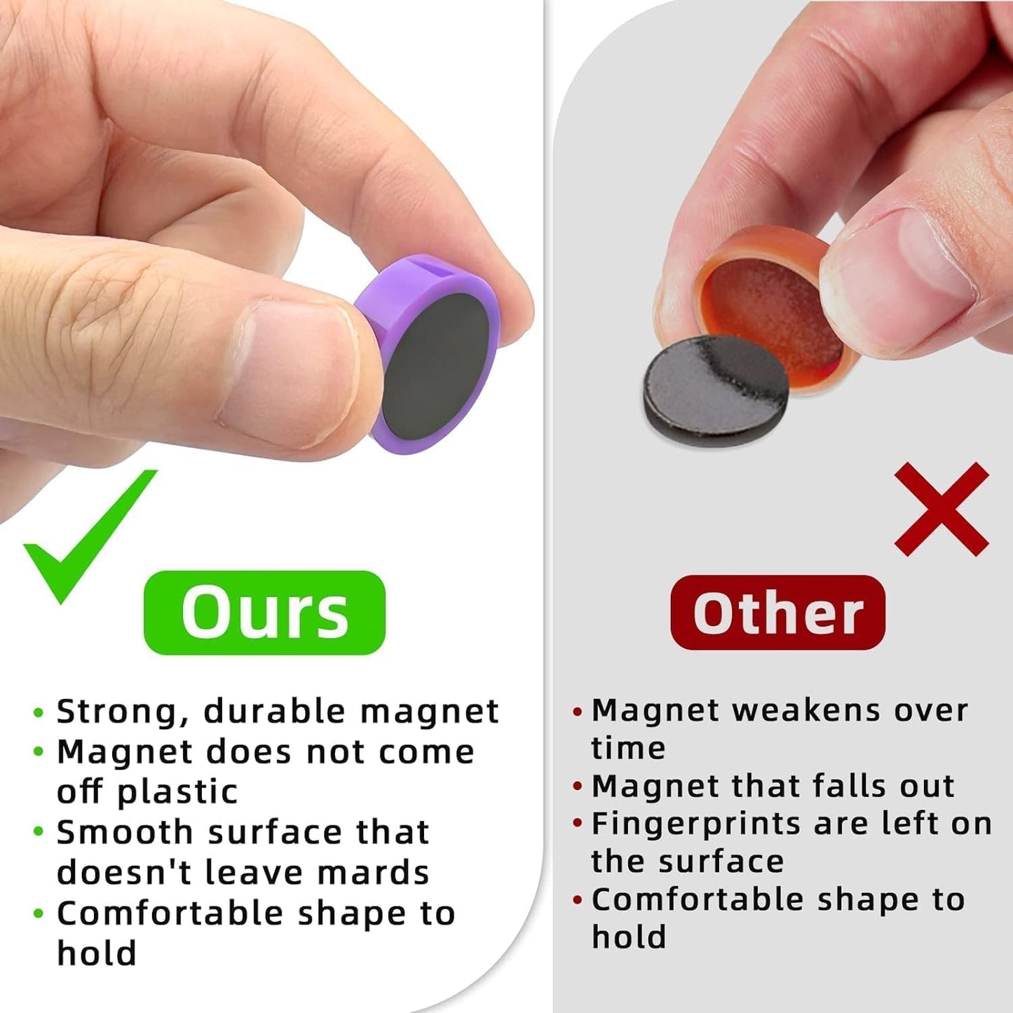 Qualsen 50 Pack Pink Fridge Magnets, Cute Funny Heavy Duty Round Magnets for Refrigerator Whiteboard Locker Kitchen Office Classroom