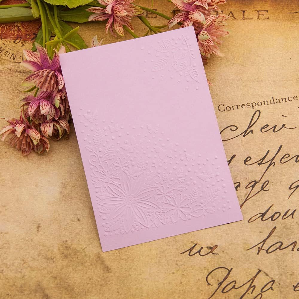 NZJ 3D Christmas Flower Summer Frame Butterfly Plastic Embossing Folders for Card Making Scrapbooking and Other Paper Crafts (Flower) (Butterfly)