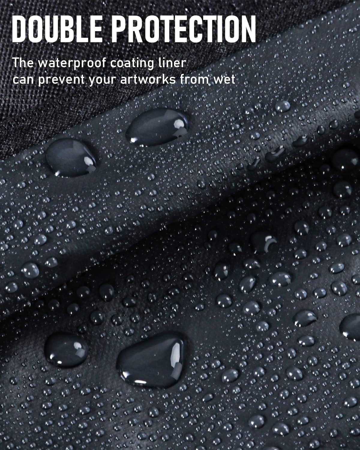 Nicpro Light Weight Art Portfolio Bag, 23x31 Black Art Canvas Portfolio Case with Detachable Shoulder Strap, Leather Corners, Carrying Storage Case for Artwork, Poster, Sketching, and Drawing