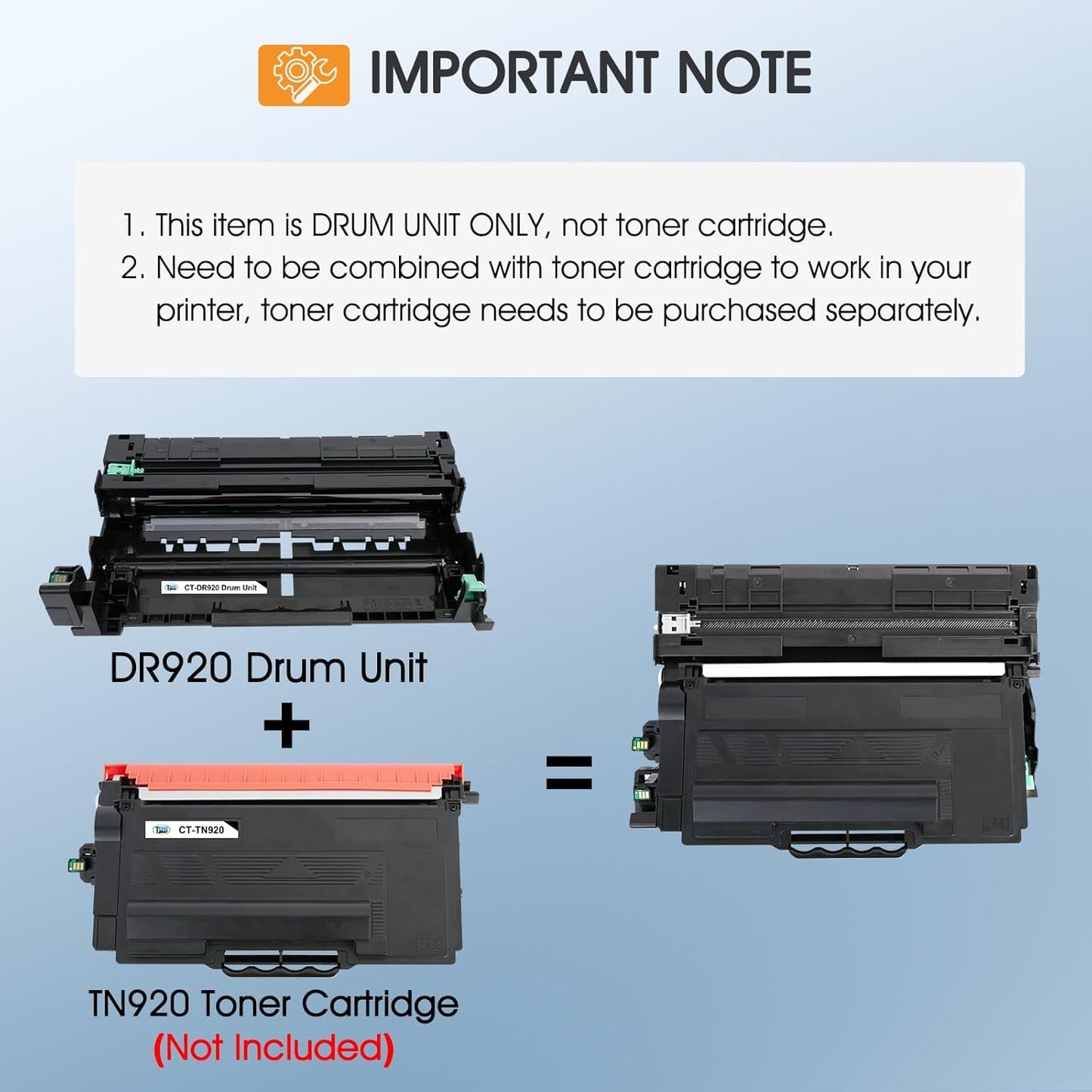 DR-920 DR920 Drum Unit Black 2 Pack Compatible Replacement for Brother DR920 DR 920 DR-920 for HL-L5210DN L5210DW L5215DW L6210DW L6217DW L6310DW L6415DW MFC-L5710DN L5710DW L5715DW L5915DW Printer