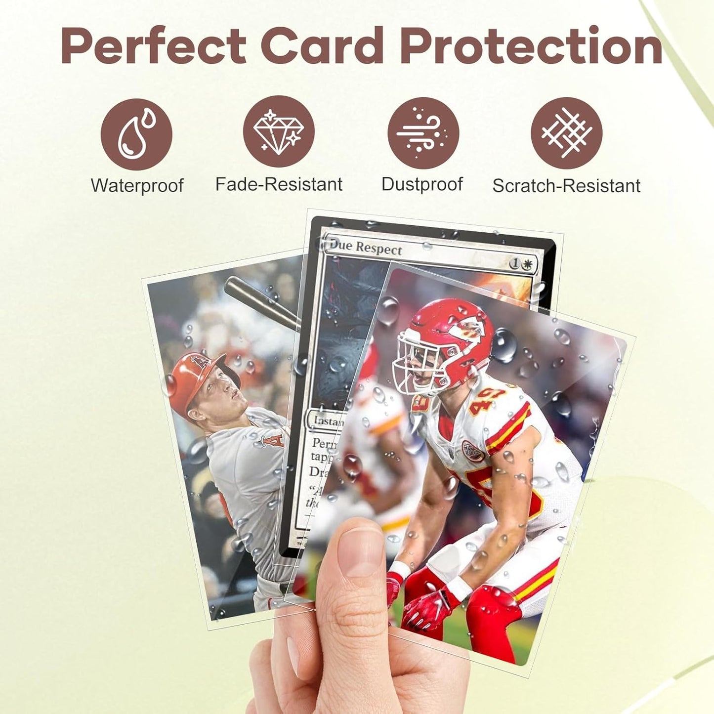 5000 Counts Card Sleeves, Clear Penny Sleeves for Trading Cards, Baseball Card Sleeves, Soft Trading Cards Sleeve Fit for MTG, TCG, Baseball Cards, Football Cards, Game Cards