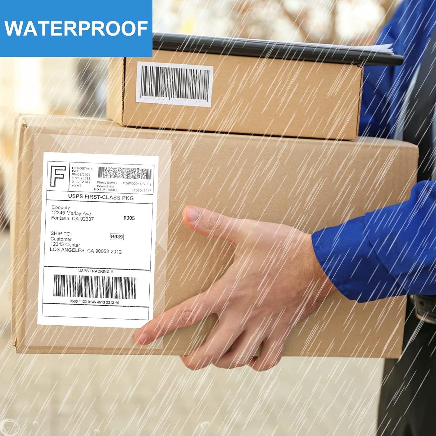 Shipping Labels Sleeves, Packing Slip Envelope Pouches 7.5" x 5.5" Packing List Mailing Envelopes with Clear Self-Adhesive (200 Pack)