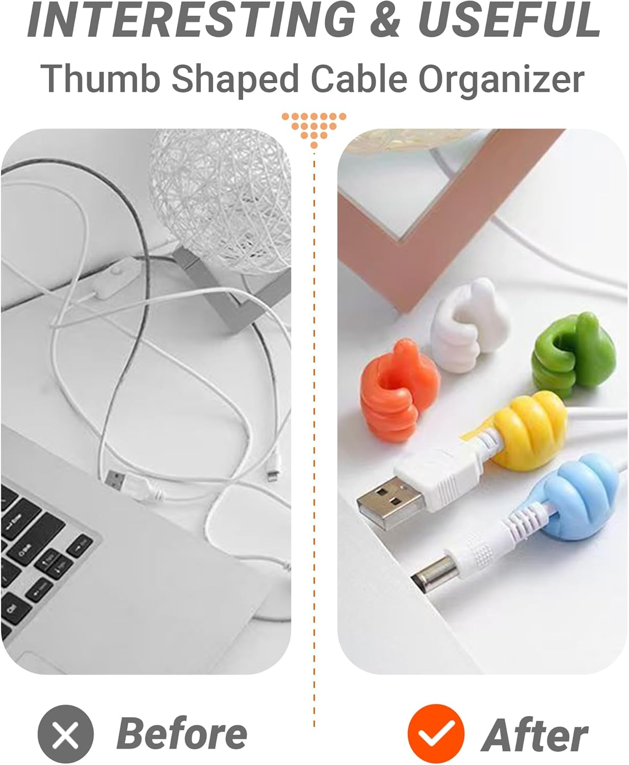 27 Pack Creative Silicone Thumb Wall Hook - Multifunction Adhesive Cable Clip - Self Adhesive Hooks for Cable Organization - Self Adhesive Thumb Cable Organizer Clips Key Hanger, 9 Colors