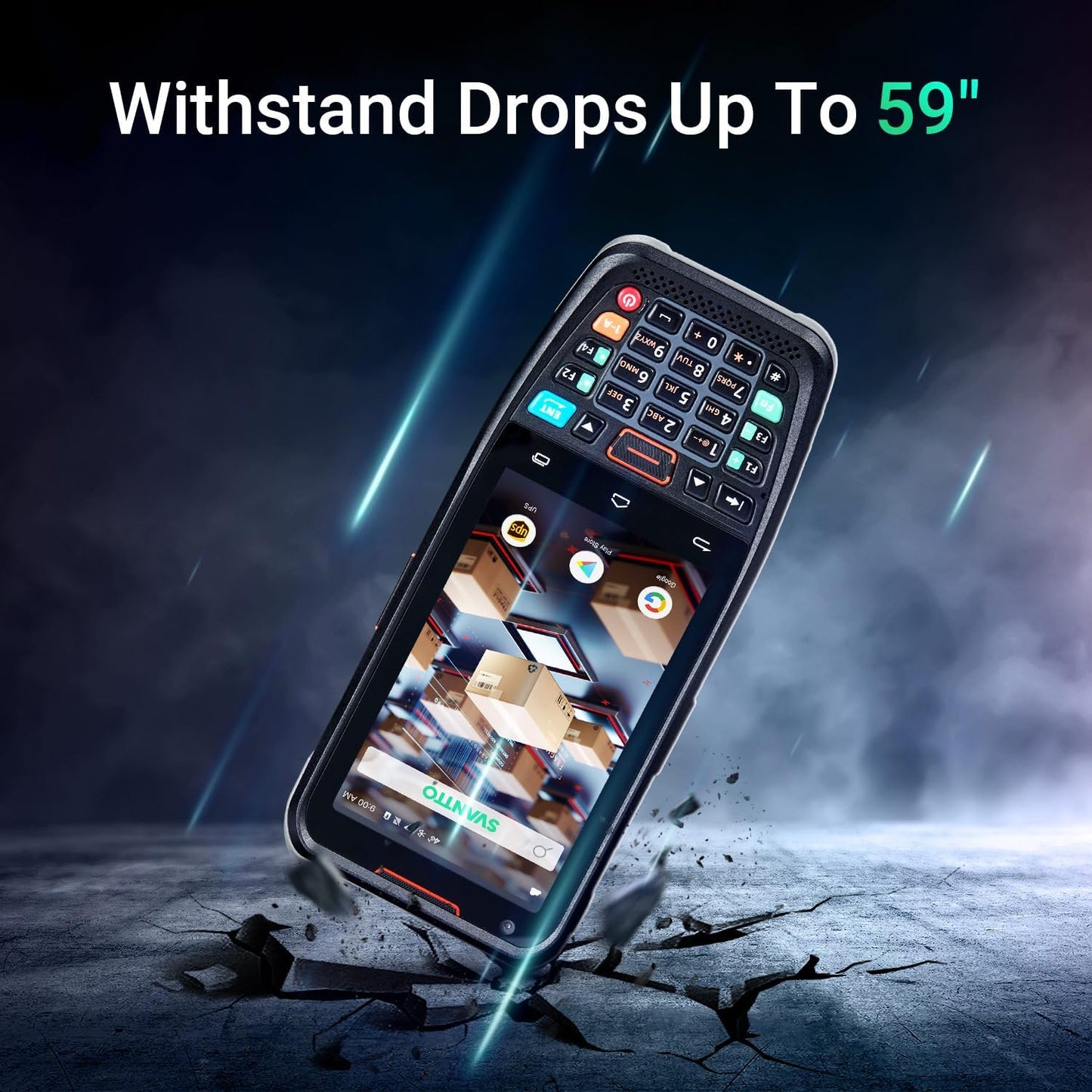 SVANTTO Android Barcode Scanner, Android 13 Handheld Computer, 1D/2D/QR Barcode Scanner, 2/3/4G WiFi BT 5.0 Communication, 4” Touch Screen Handheld Data Terminal for Warehouse Retail Inventory