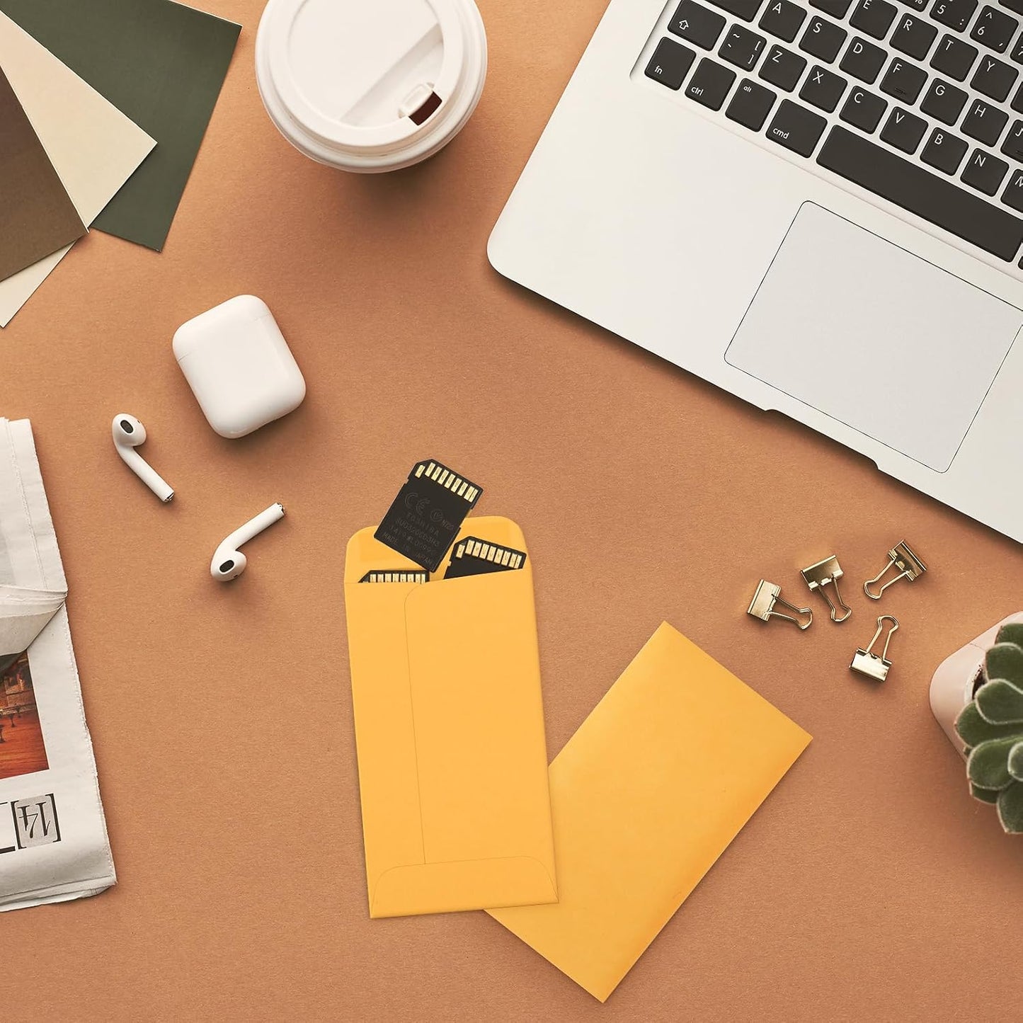 ValBox Coin Envelopes Small Parts Envelope with Gummed Flap for Home, Garden or Office Use, Kraft Seed Envelopes 500 per Box (Brown, 3 (2.5x4.25 Inches))