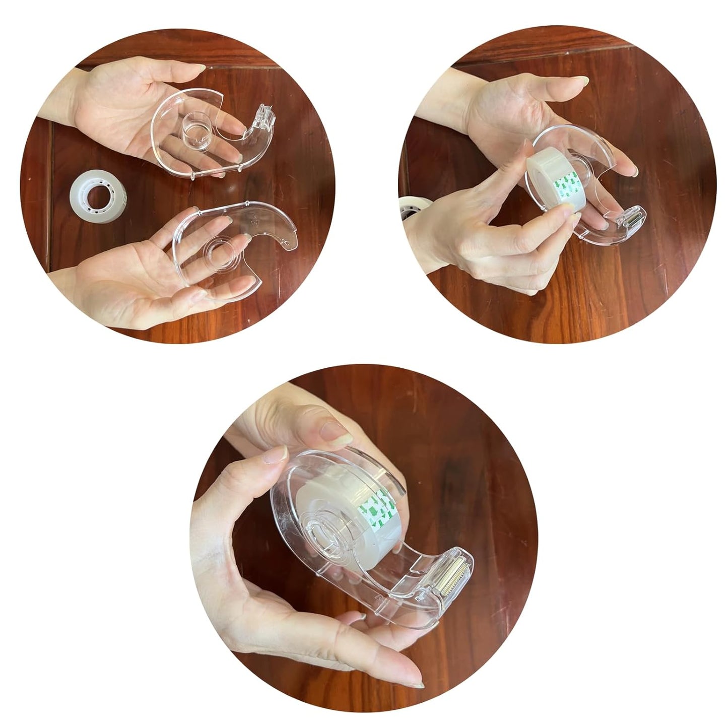 Clear Tape, Transparent Tape for Office, 3/4 in, Dispensered, 16 Packs