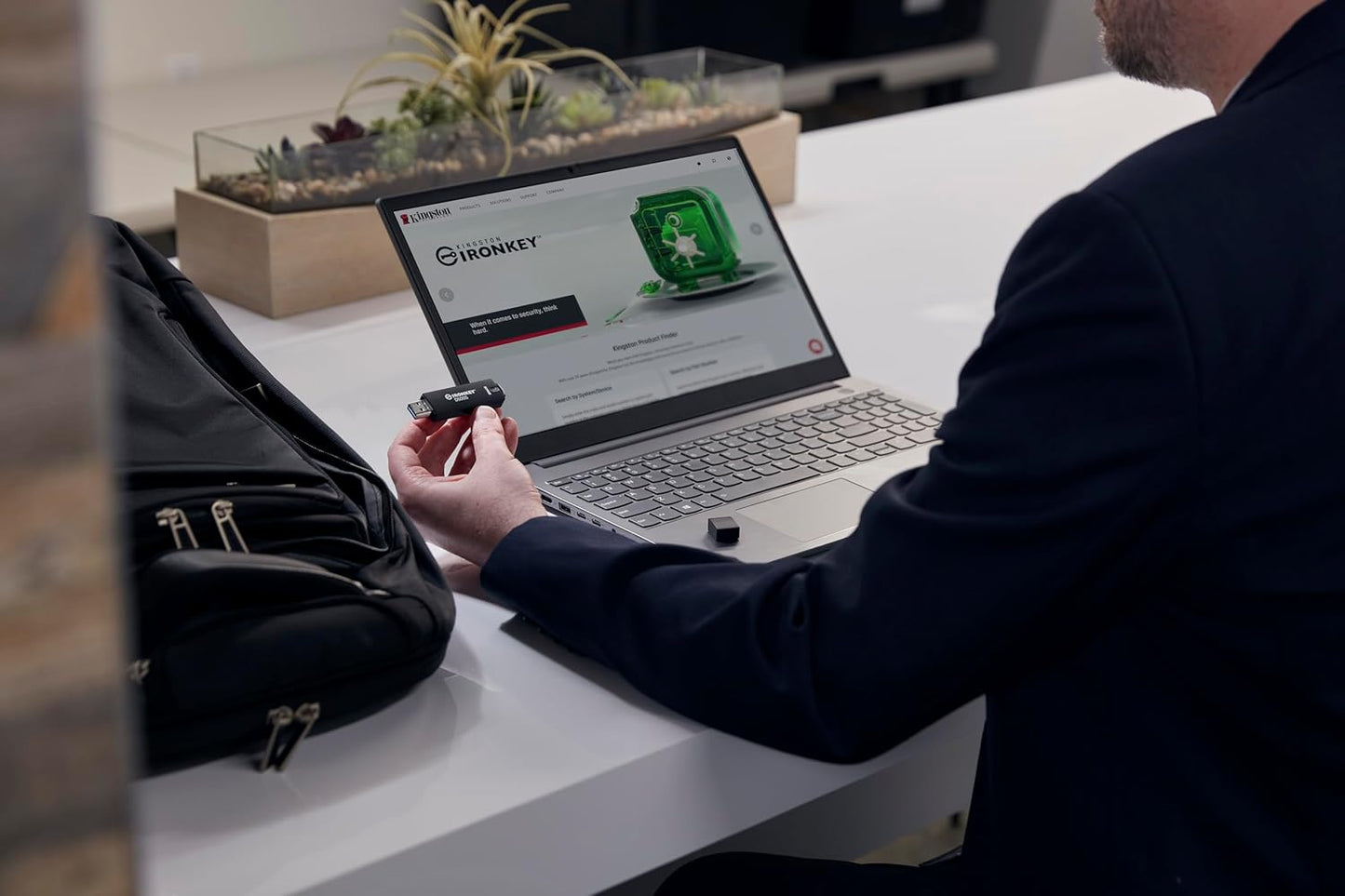 Kingston Ironkey D500S 64GB Encrypted Flash Drive | Dual Hidden Partition | FIPS 140-3 Level 3 | XTS-AES 256-bit | BadUSB and Brute Force Protection | Multi-Pin Option | IKD500S/64GB