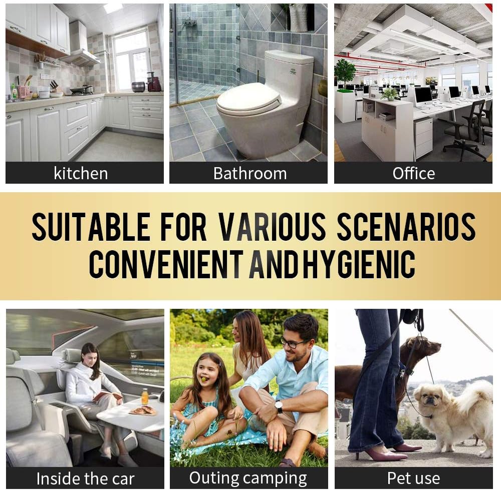 Small Trash Bags 240 Count Garbage Bags SWIHELP Waste Basket Liners for Bathroom, Kitchen,Bedroom, Office Pet Car 15 Liter Trash Can 4 Gallon…