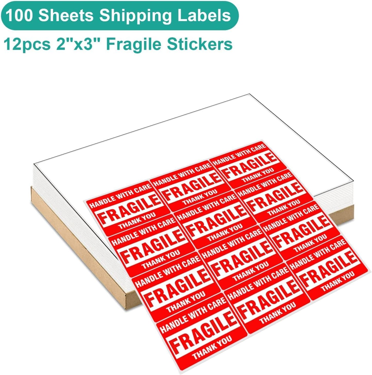 MFLABEL Full Sheet Sticker Label, Address Sticker, White Matte Label Paper, 8-1/2" x 11" Shipping Labels for Laser & Inkjet Printer (900 Labels, 900 Sheets)