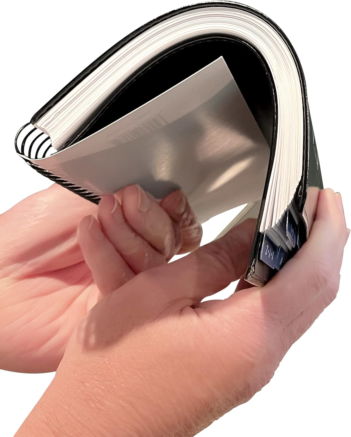 RE-FOCUS THE CREATIVE OFFICE, Executive Password Keeper Book, Black, Flexible Faux-Leather Cover, Spiral Bound