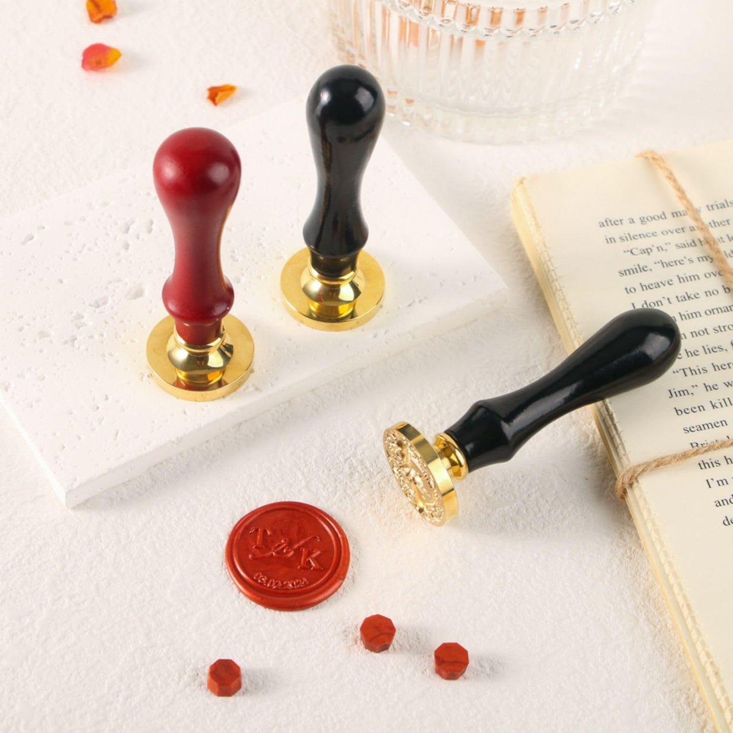 Custom Wax Seal Stamp - Personalized Wax Seal Stamp Create Your Own Seals for Crafting, Envelopes, Gift Wrap, Wedding Invitations - Custom Stamp Design with Handle