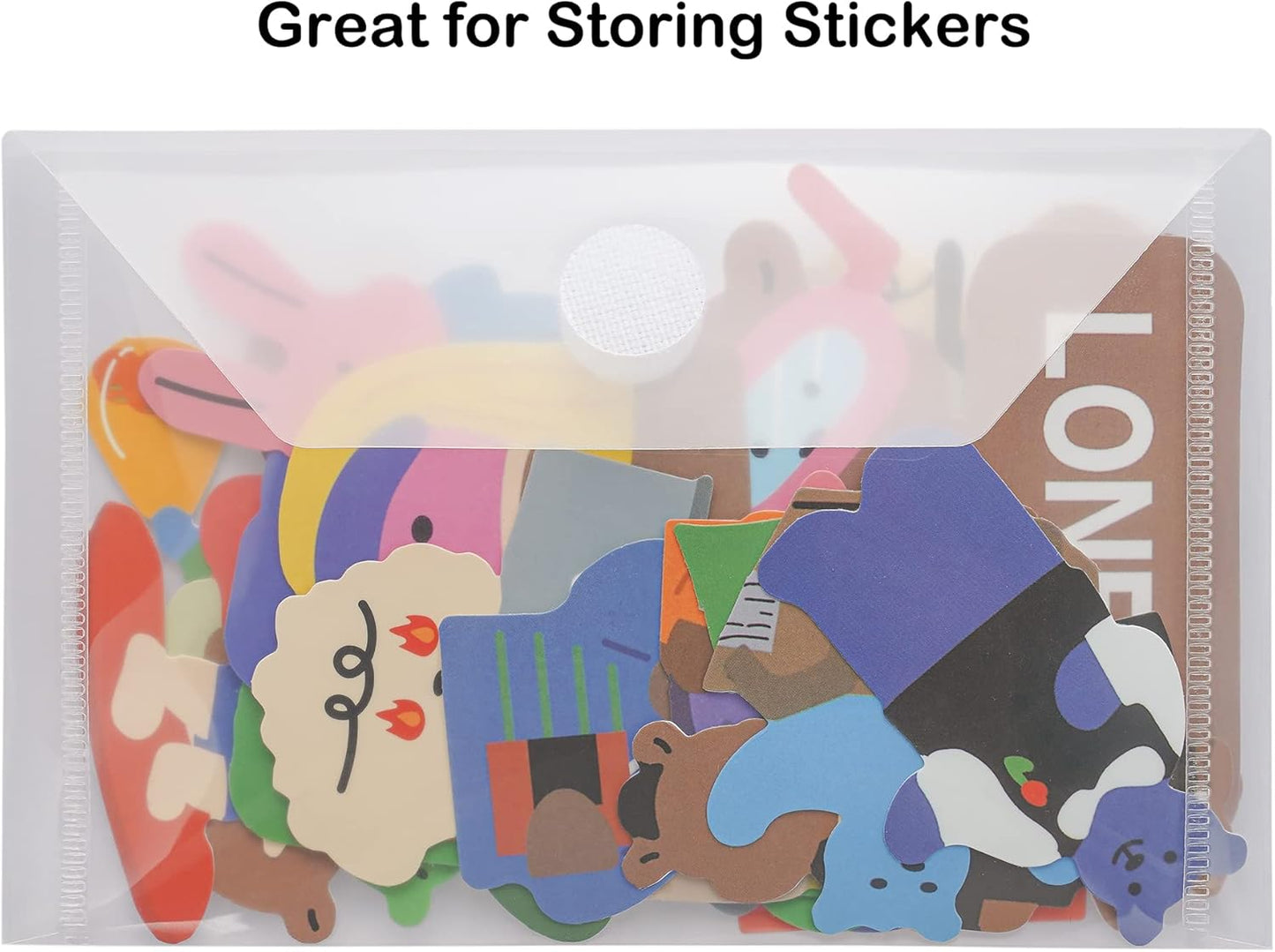 3x5 Plastic Envelopes Hook Loop Closure Coupon Receipt Storage Holder 80 Pack (80 pack)