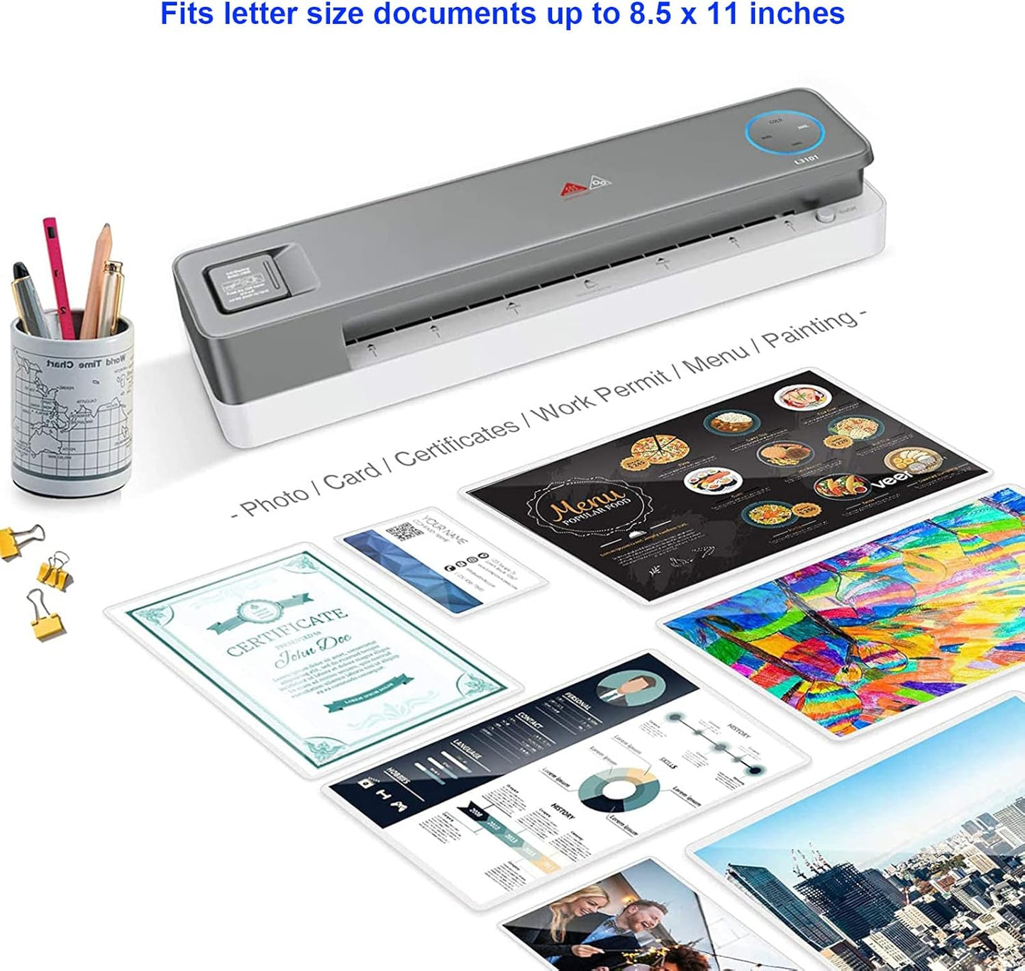 MPRT Laminating Sheets, 3 Mil Clear Thermal Laminating Pouches 8.9 x 11.4 Inches Laminate Sheet Paper for Laminator, 1500-Pack