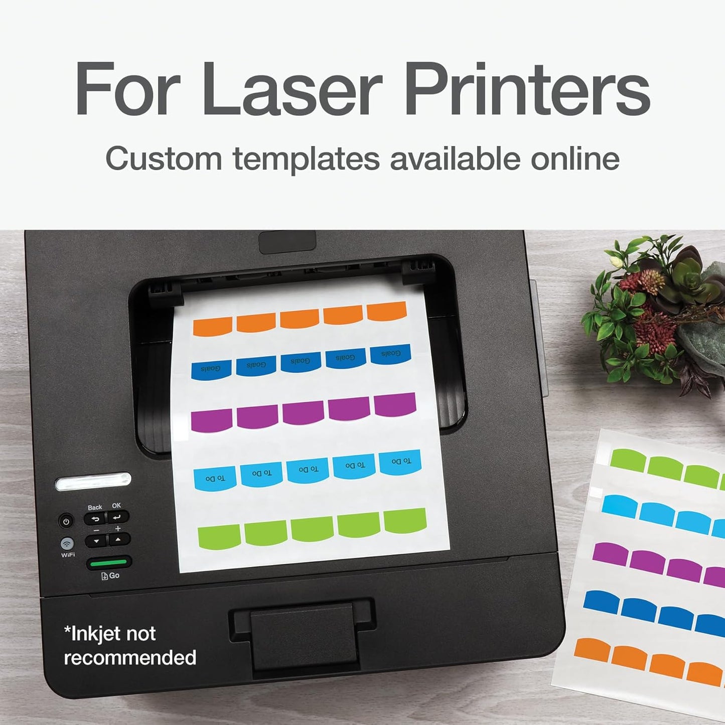 Redi-Tag Laser Printable Tabs, Permanent Index Tabs, Customizable Adhesive Labels, Assorted Tropical Colors, 1.125" x 1.25", 375 Per Pack (1006789)