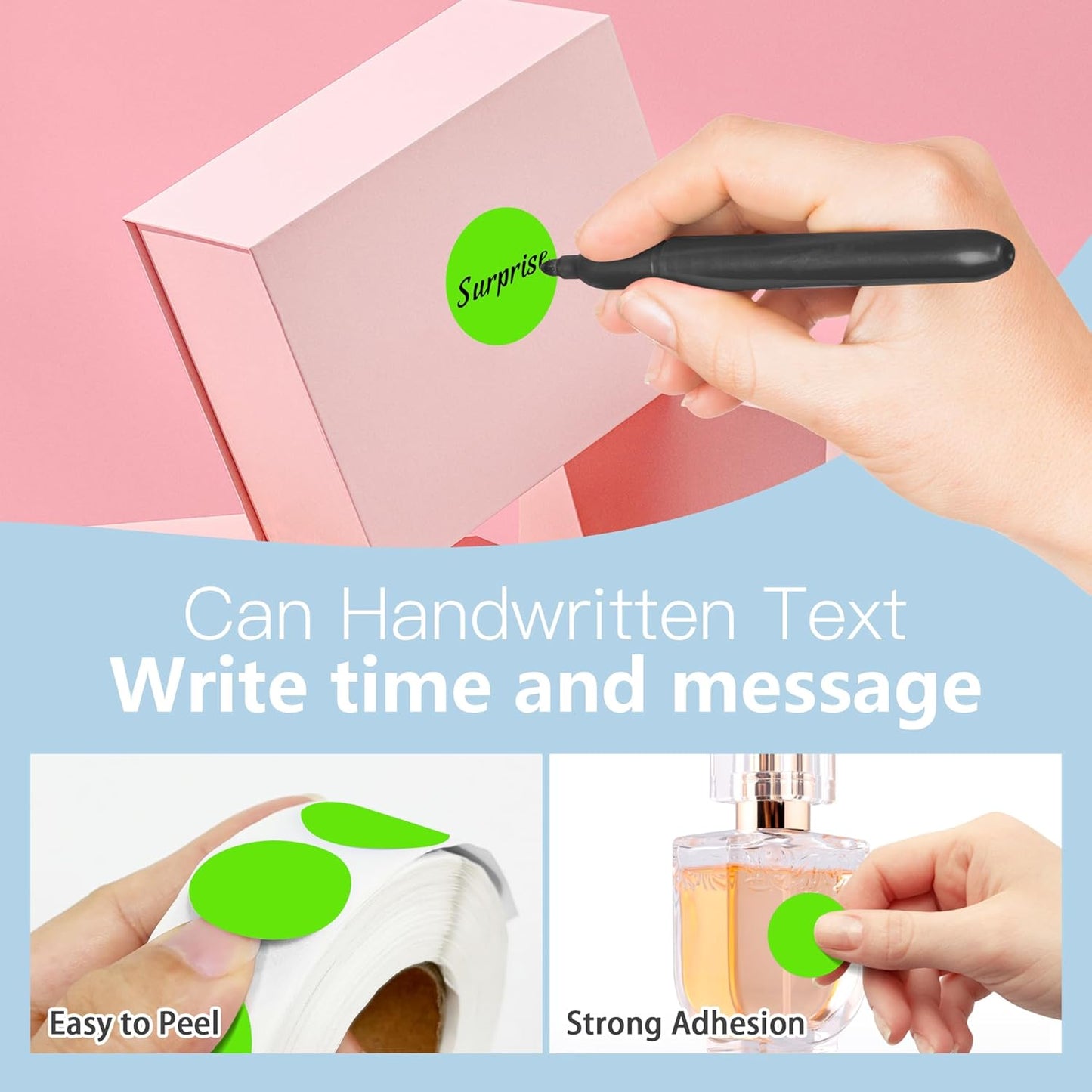 1 Inch Round Color Coding Labels, 1000 Dots Per Roll Light Green Color Coded Dot Stickers, Round Color Dot Labels for Organizing, Filing, and Storage