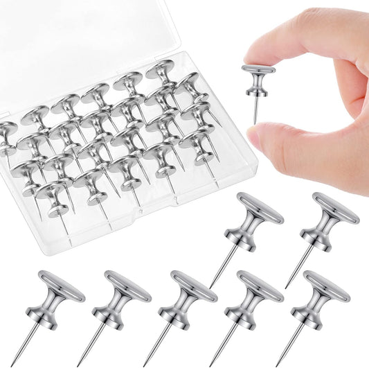 30 Count Jumbo Metal Push Pins 1.14 Inch, Giant Thumb Tacks for Wall hangings 20 Lbs Poster pins for Cork Board Bulletin Maps Office Home Classroom Decorative