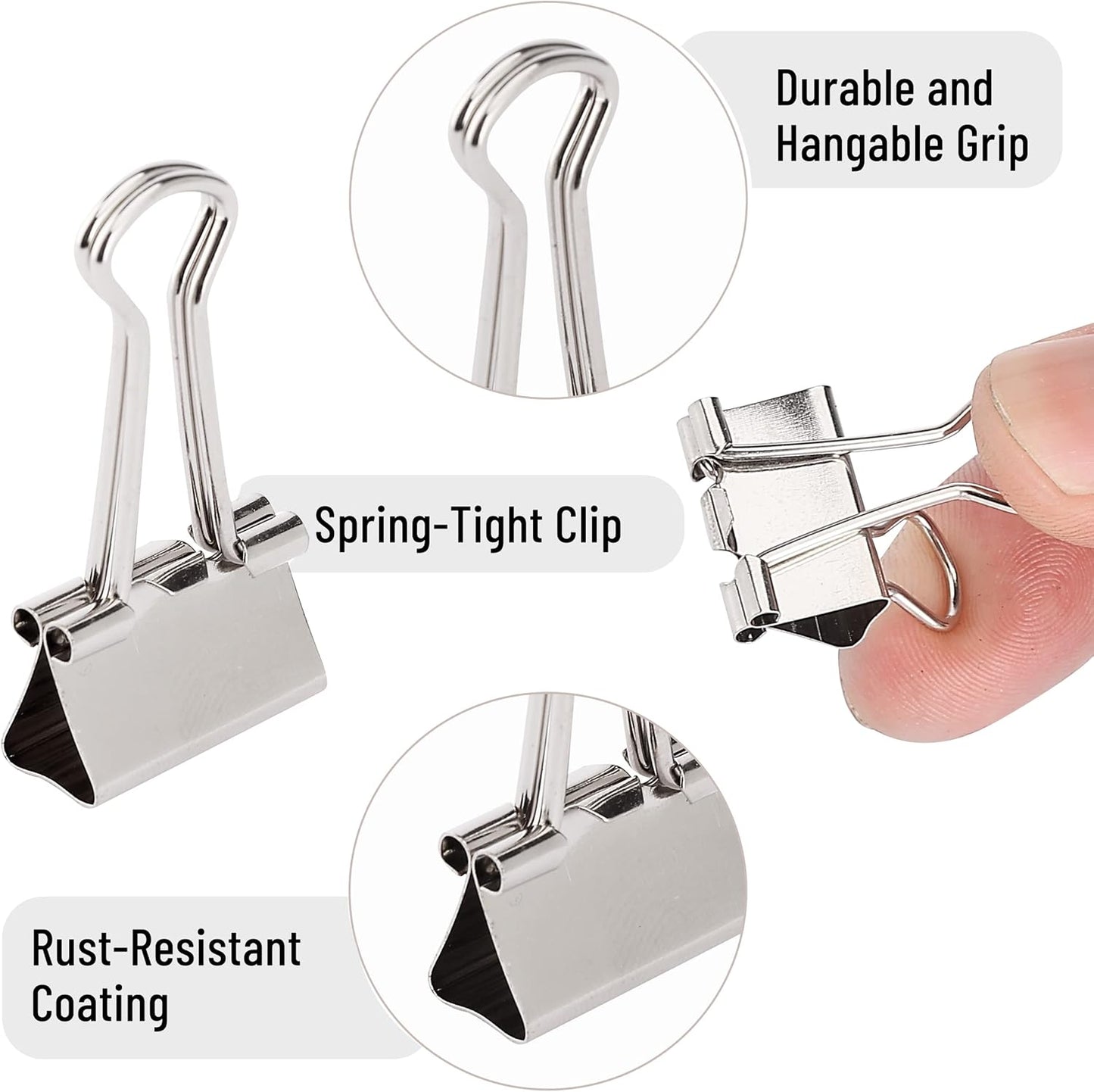 Mr. Pen Binder Clips - 50 Pack, 0.75 in Silver Mini Clips for Paper and Office Use