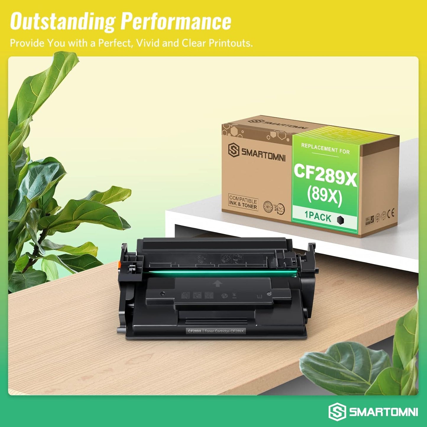 Compatible CF289X (No-Chip) Toner Cartridge Replacement for HP CF289X 89A 89X Cartridge Compatible with HP M507n M507dn M507x M507dng MFP M528dn M528f M528c M528z Printer, 1 Pack