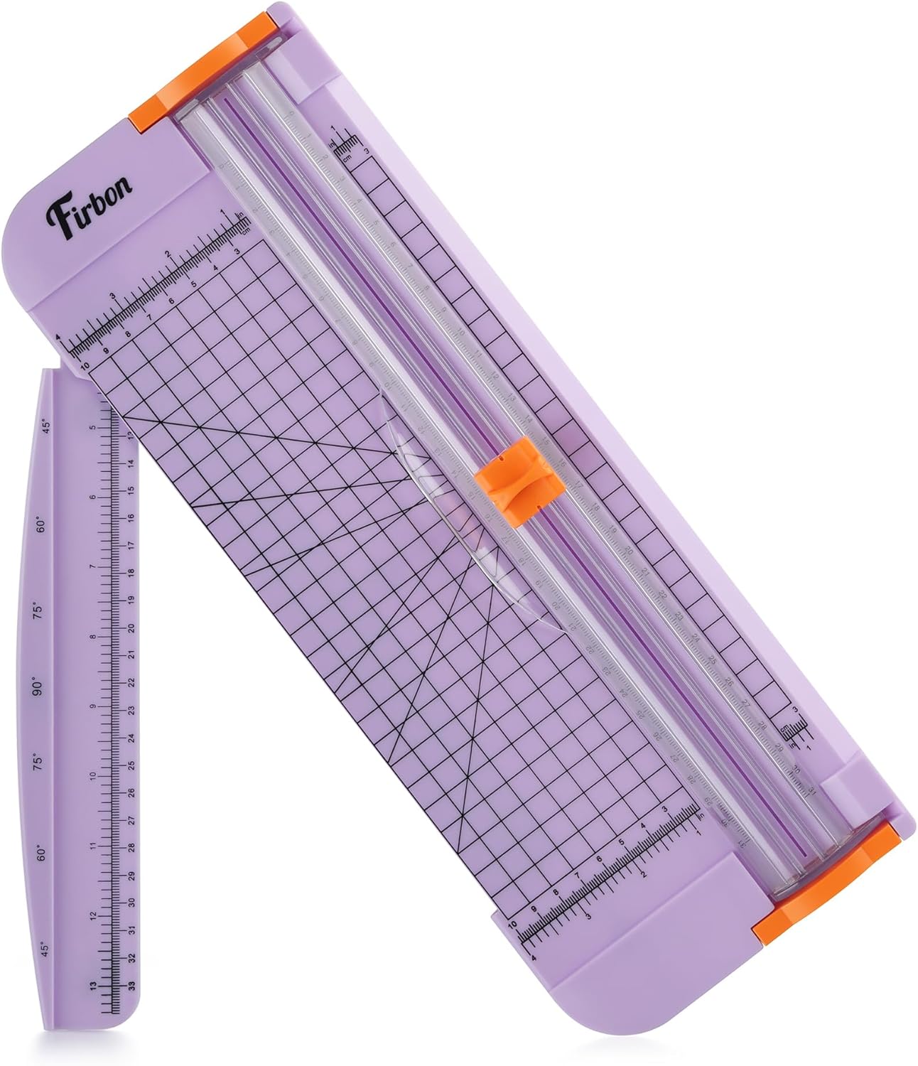 Firbon Purple A4 Paper Cutter, 12 Inch Titanium Straight Paper Trimmer with Side Ruler for Scrapbooking Craft, Paper, Coupon, Label, Cardstock