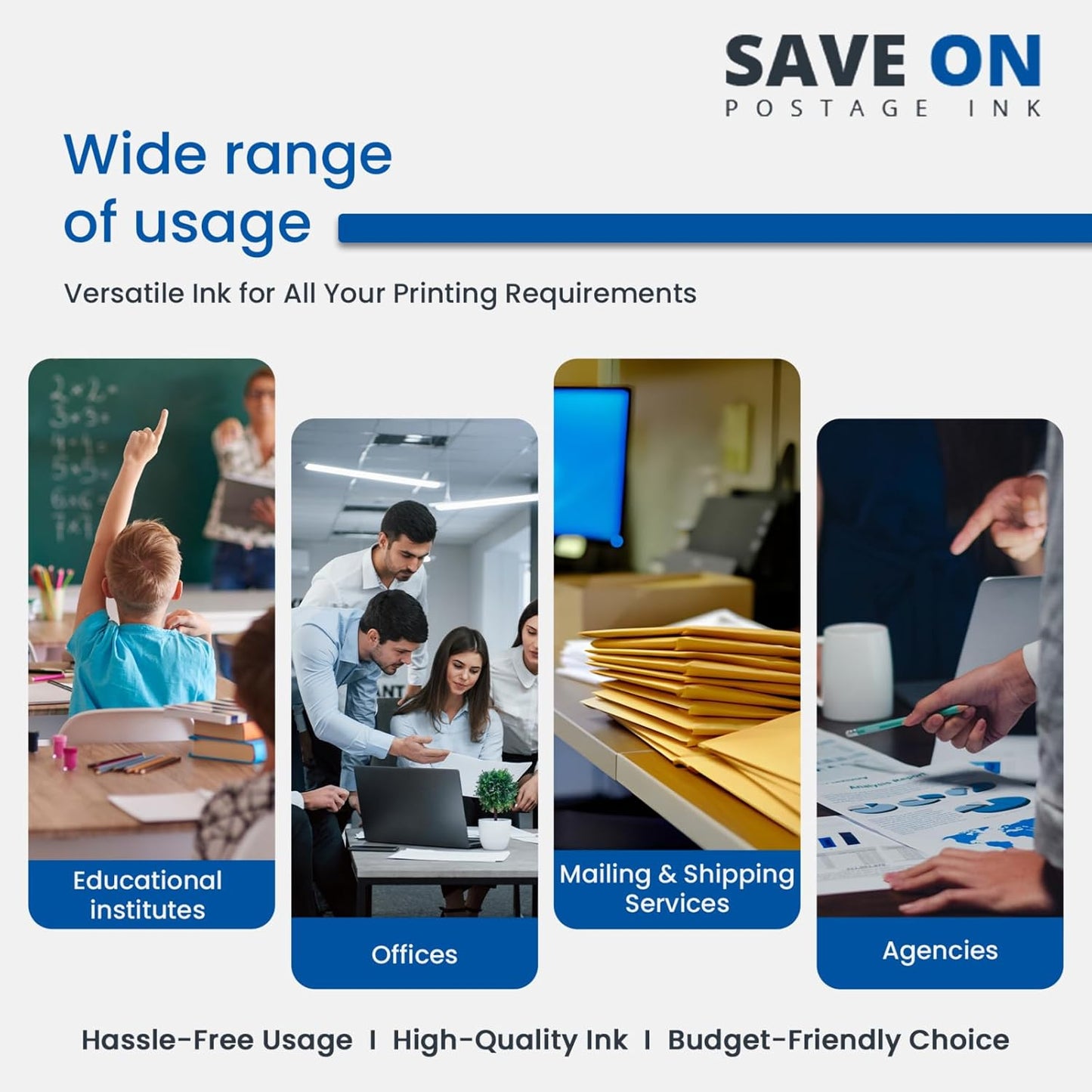 Save On Postage Ink, (2-Pack Memjet Ink Cartridge Compatible Astro 123-2413 | Memjet Ink Compatible HI-Cap Cyan Ink Tank for AstroJet M1 M2 S1 and M1DX | 2 Pack