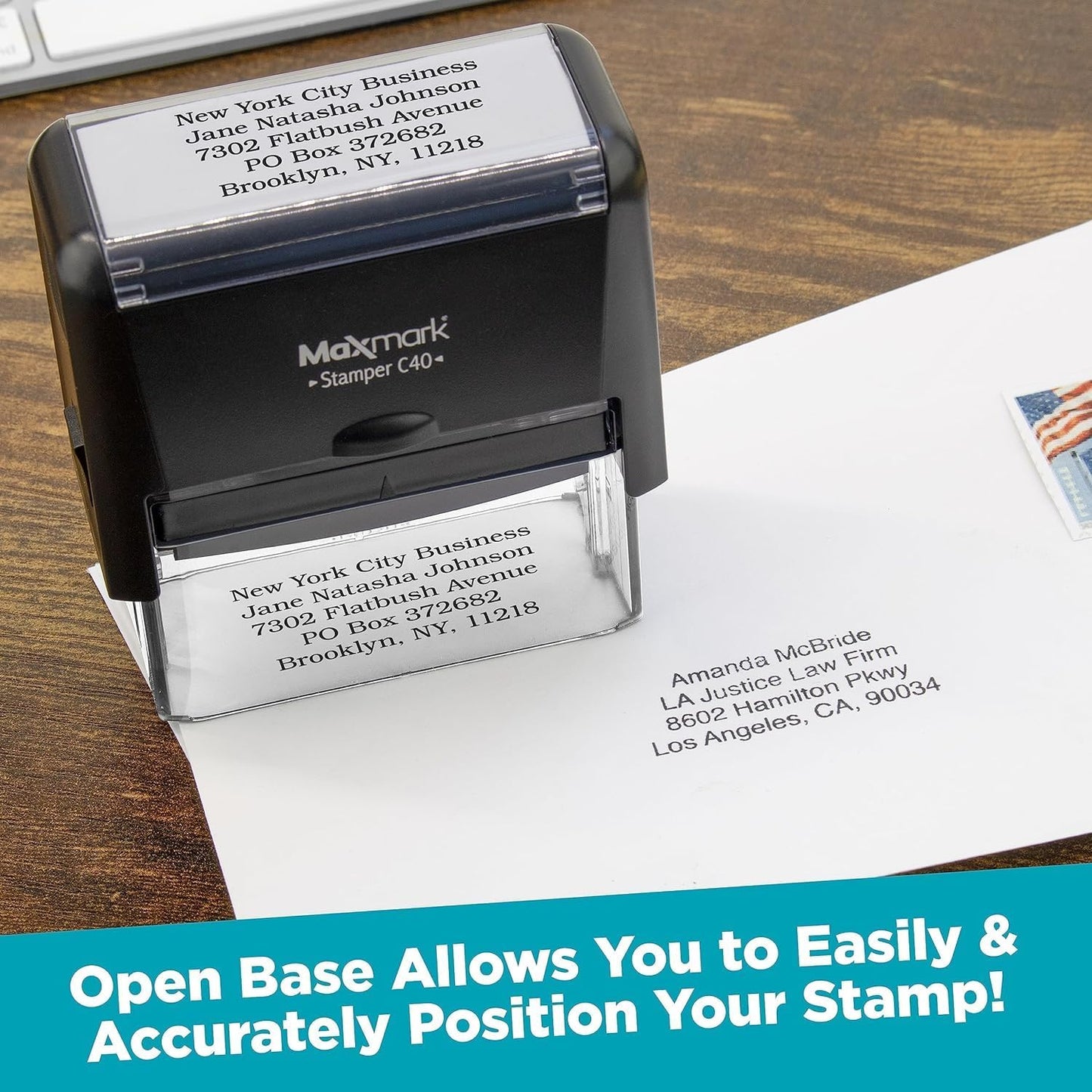 MaxMark Customized Signature Stamp - Small Size -Self-Inking Stamp Customized with Your Signature - Choose from 15 Ink Colors