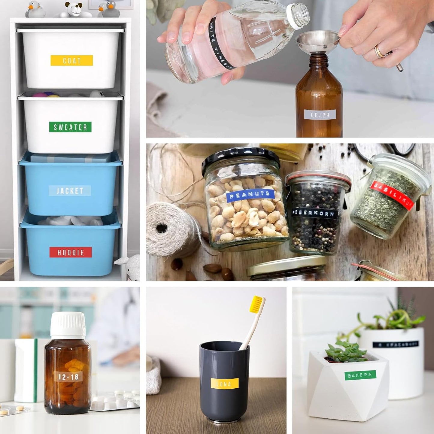 5PK 1/2 Embossing Label Tape Compatible for DYMO 521202 White on Red 3D Plastic Labels Used in Organizer Xpress Pro 1575 1595, Office Mate II 1540 154000, MoTEX E101 E404 Label Makers