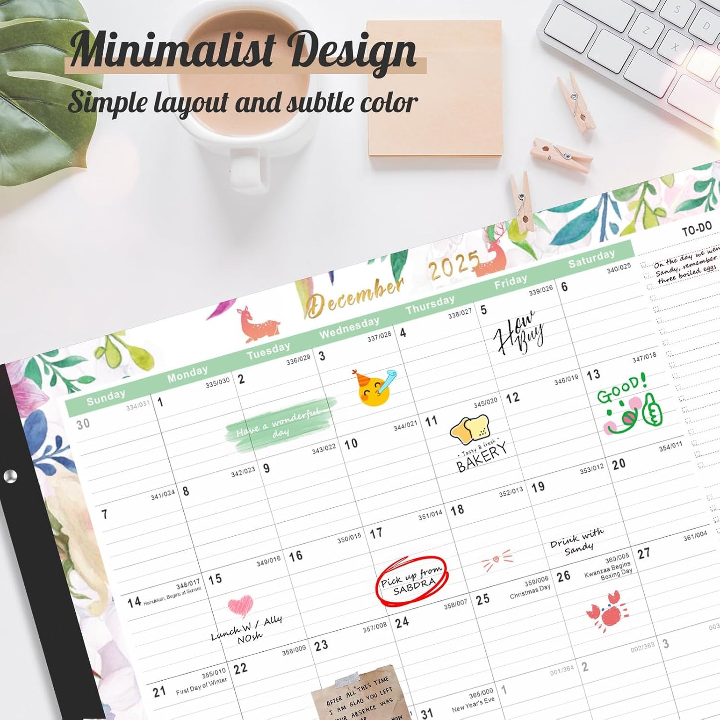 Gannyfer Desk Calendar 2025-2026 - 18 Month Large Calendar July 2025 - Dec 2026, 22" x 17" Desktop Pad Calendar, Office Supplies Perfect for Planning and Organizing In Your Home, School or Office