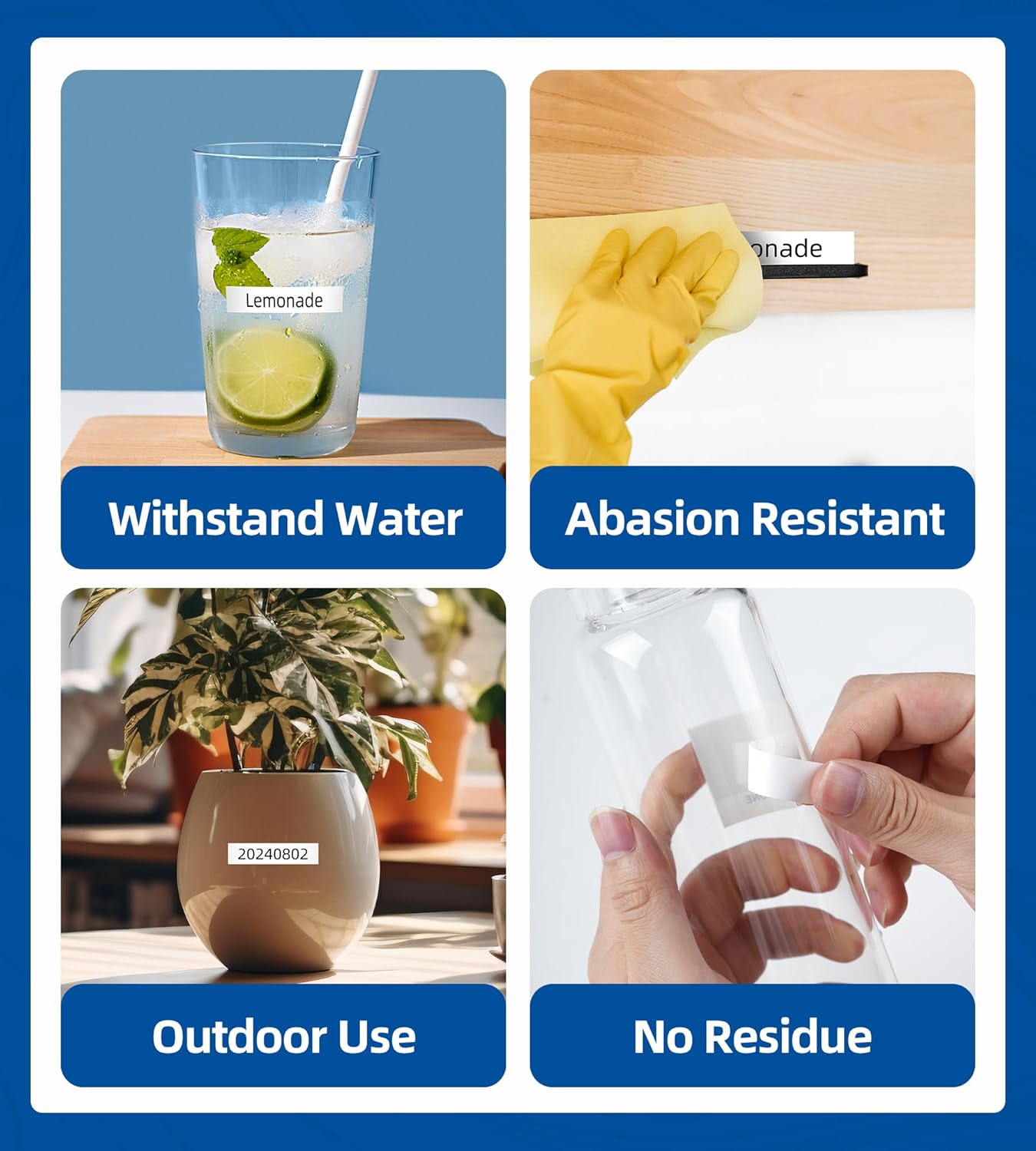 Label Maker Tape, Compatible with Brother P Touch Label Tape, TZe-231 12mm 0.47 Black Ink on White Tze Tz Laminated White Replace for Brother Ptouch PT-D210 PTH110 PTD220 PTD410, 5 pk