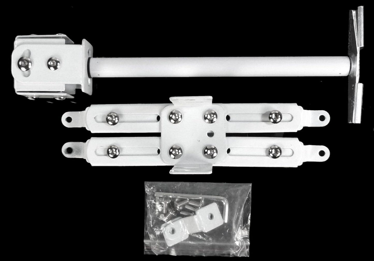 ALZO Short Suspended Drop Ceiling Video Projector Mount with Scissor Clamp for T-Bar Attachment with 10 Inch Drop