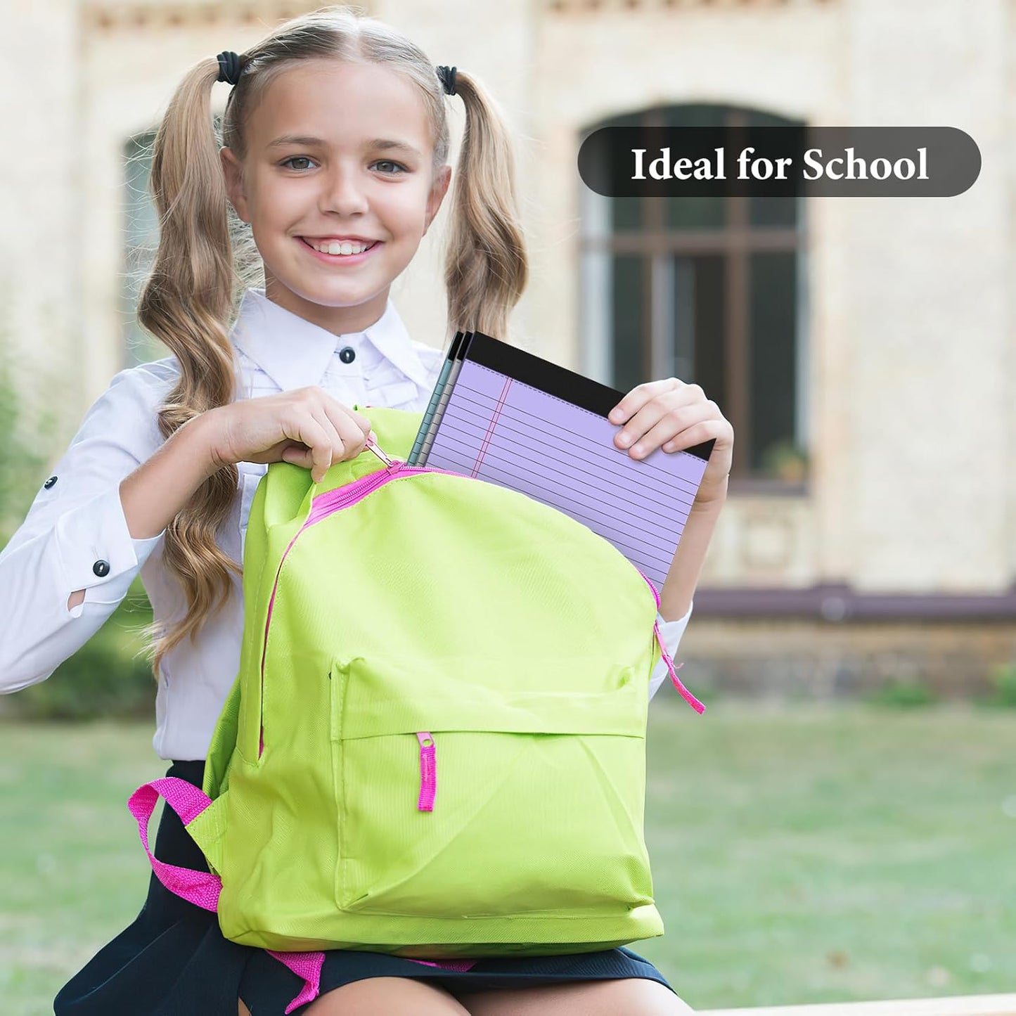 6 Pack Legal Pads 8.5 x 11 Colored Note Pads 8.5 x 11 Pink Notepad Perforated Writing Pads 8.5 x 11 Lined Paper Pads of Paper Wide Ruled 30 Sheets Notebook To Do List for School, Office, Home