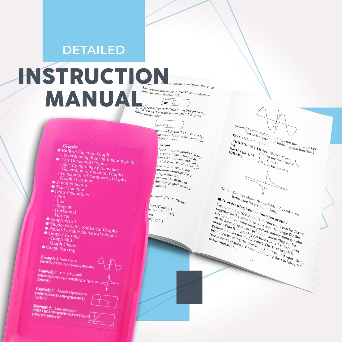 CATIGA Scientific Calculator with Graphic Functions - Multiple Modes with Intuitive Interface - Perfect for Students of Beginner and Advanced Courses, High School or College
