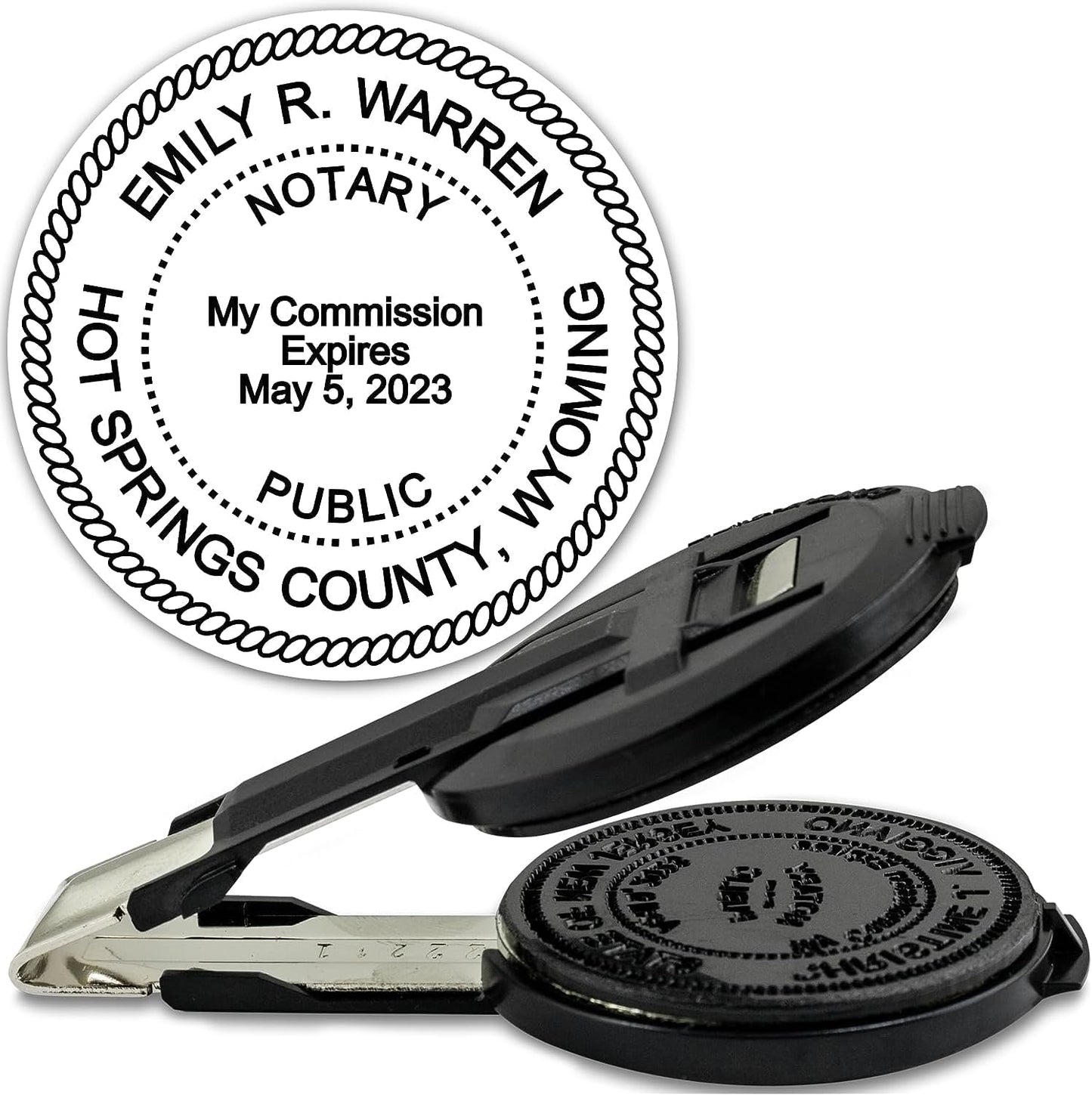 MaxMark Insert Only for Notary Seal Round Embosser for Wyoming State