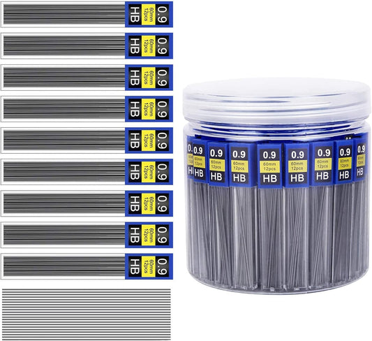 Morepack 720 Pieces 0.9 mm Lead Refills for Mechanical Pencils,0.9 mm HB, Smooth Break Resistant Mechanical Pencil Lead