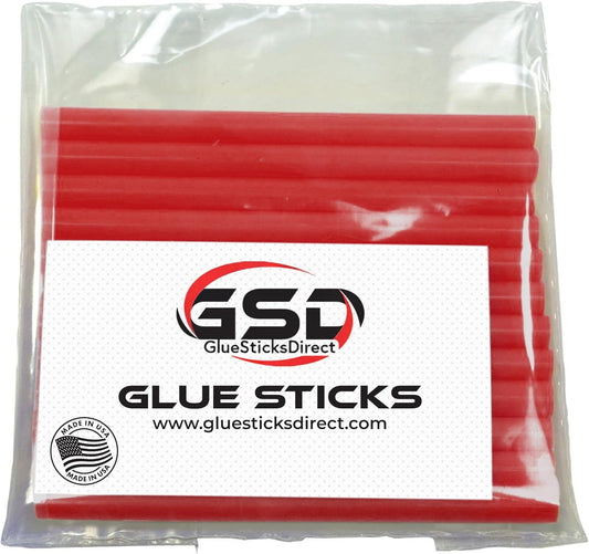 Mini Size Hot Melt Glue Sticks for Glue Gun - Bulk 4in Translucent Watermelon Glue Sticks - Great for Art, Craft & Repairs - 5/16" X 4" (24 Sticks) - Made in USA