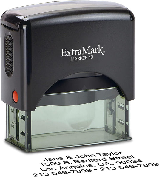 Return Address Stamp - Custom Self Inking Rubber Stamp - Personalized Stamp - Customizable Text with 15 Colors - Wedding Invitation & Housewarming Rubber Stamp